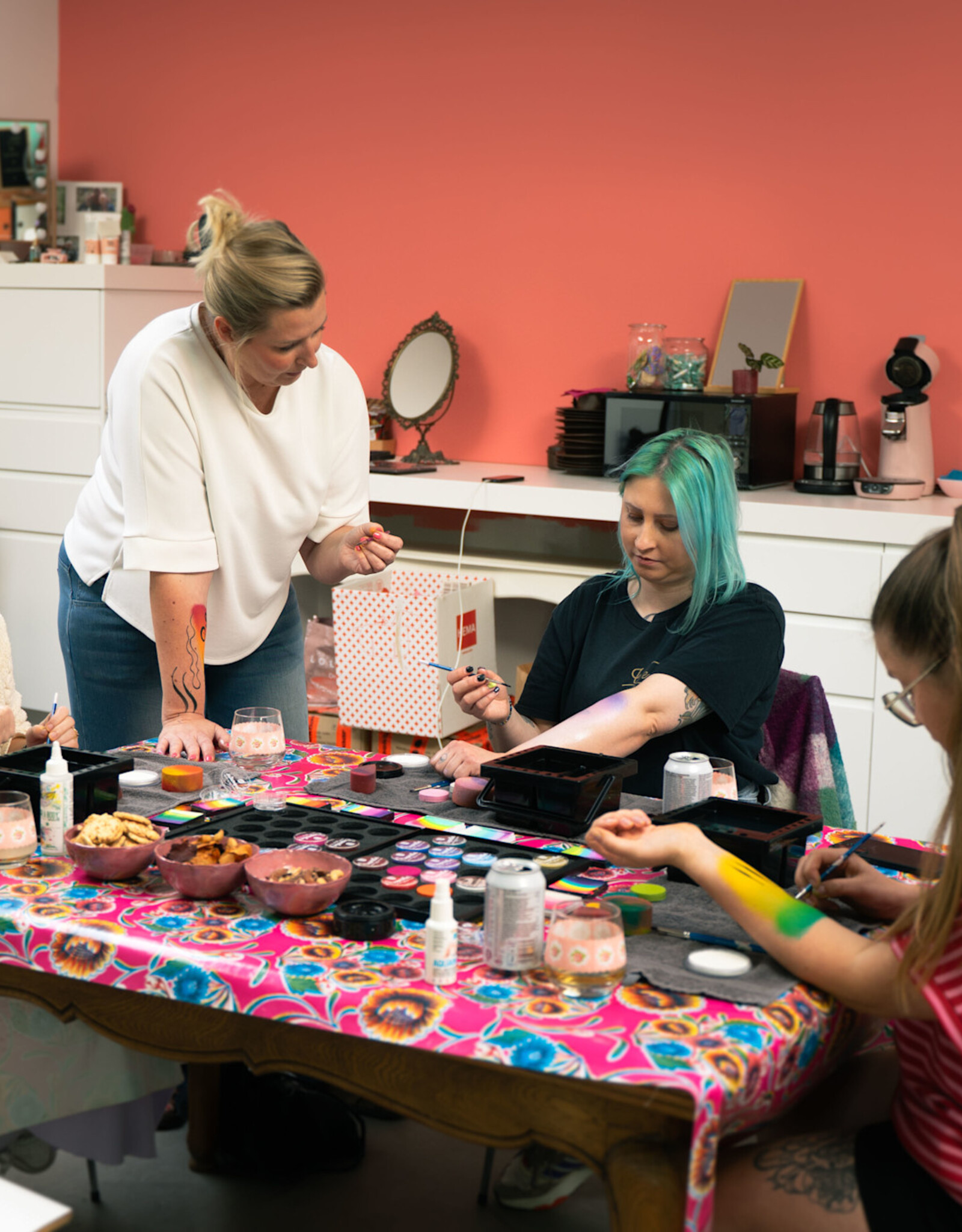 Roos met Witte Stippen Zaterdag 22 Aug - Workshop Kindergrime - Beginners