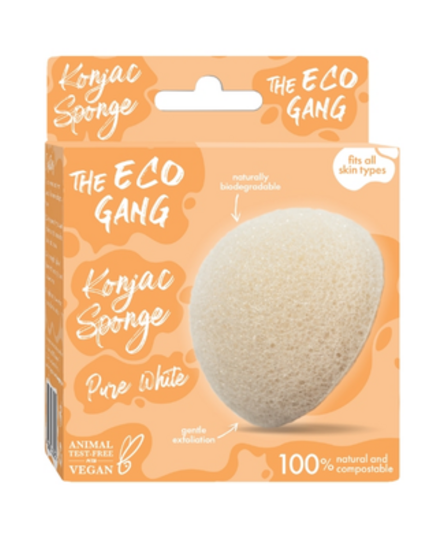 the eco gang Konjac Spons - Puur Wit