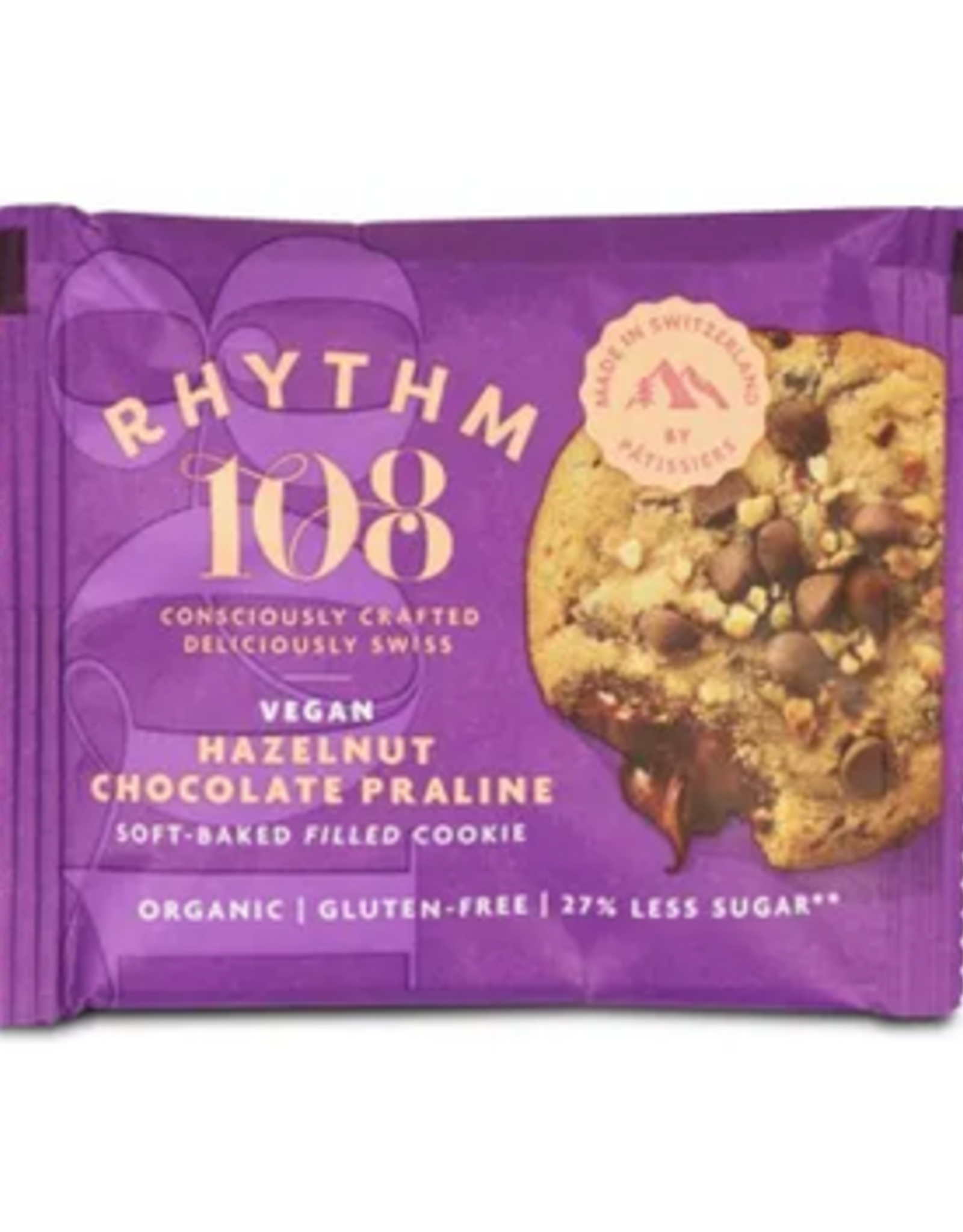 Rhythm 108 Rhythm108 Koekje Hazelnoot Chocolade Praliné BIO 50g