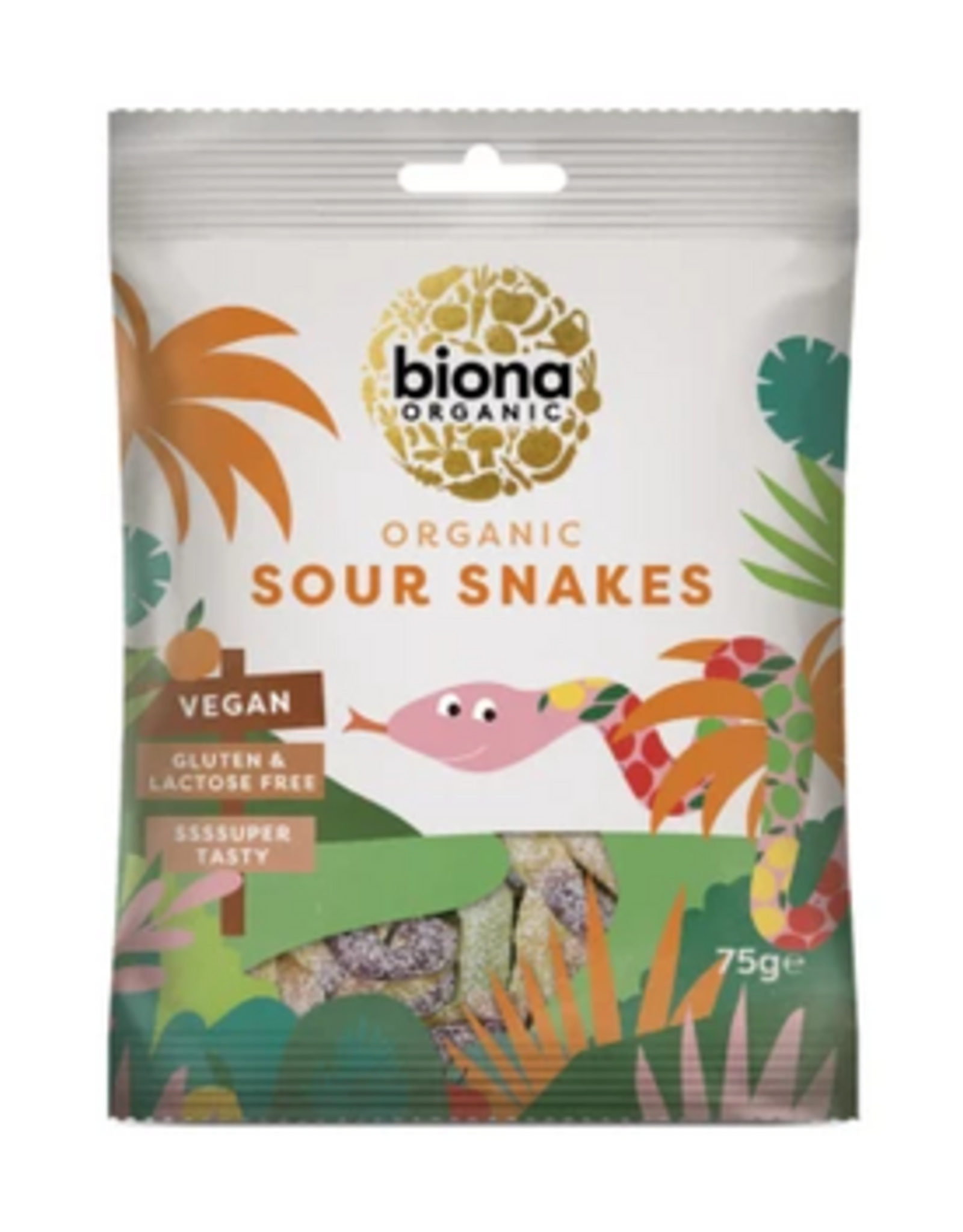 Biona organic Biona Organic Zure Slangen Snoepjes Bio 75g