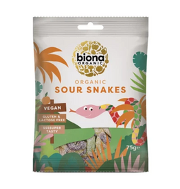 Biona organic Biona Organic Zure Slangen Snoepjes Bio 75g