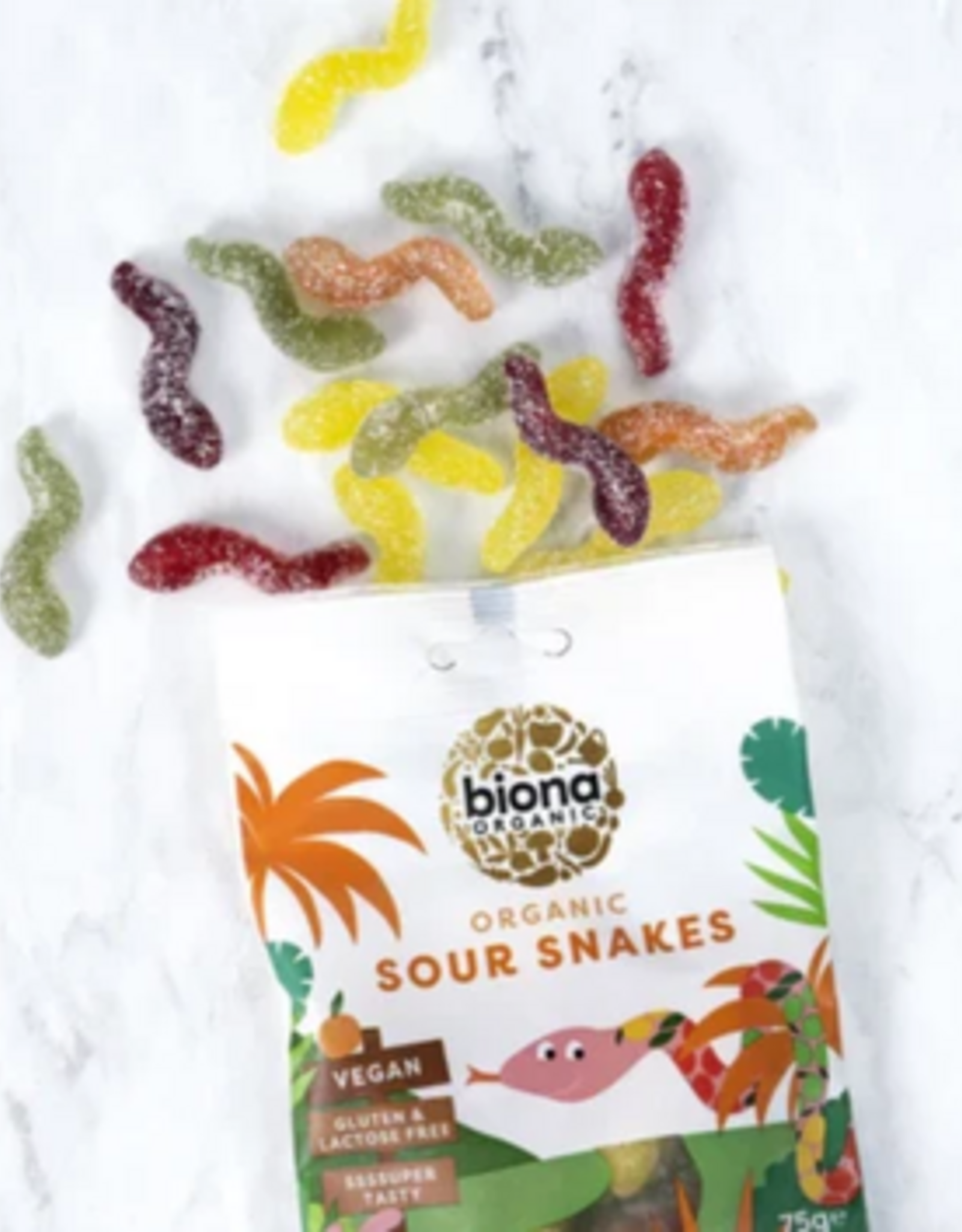 Biona organic Biona Organic Zure Slangen Snoepjes Bio 75g