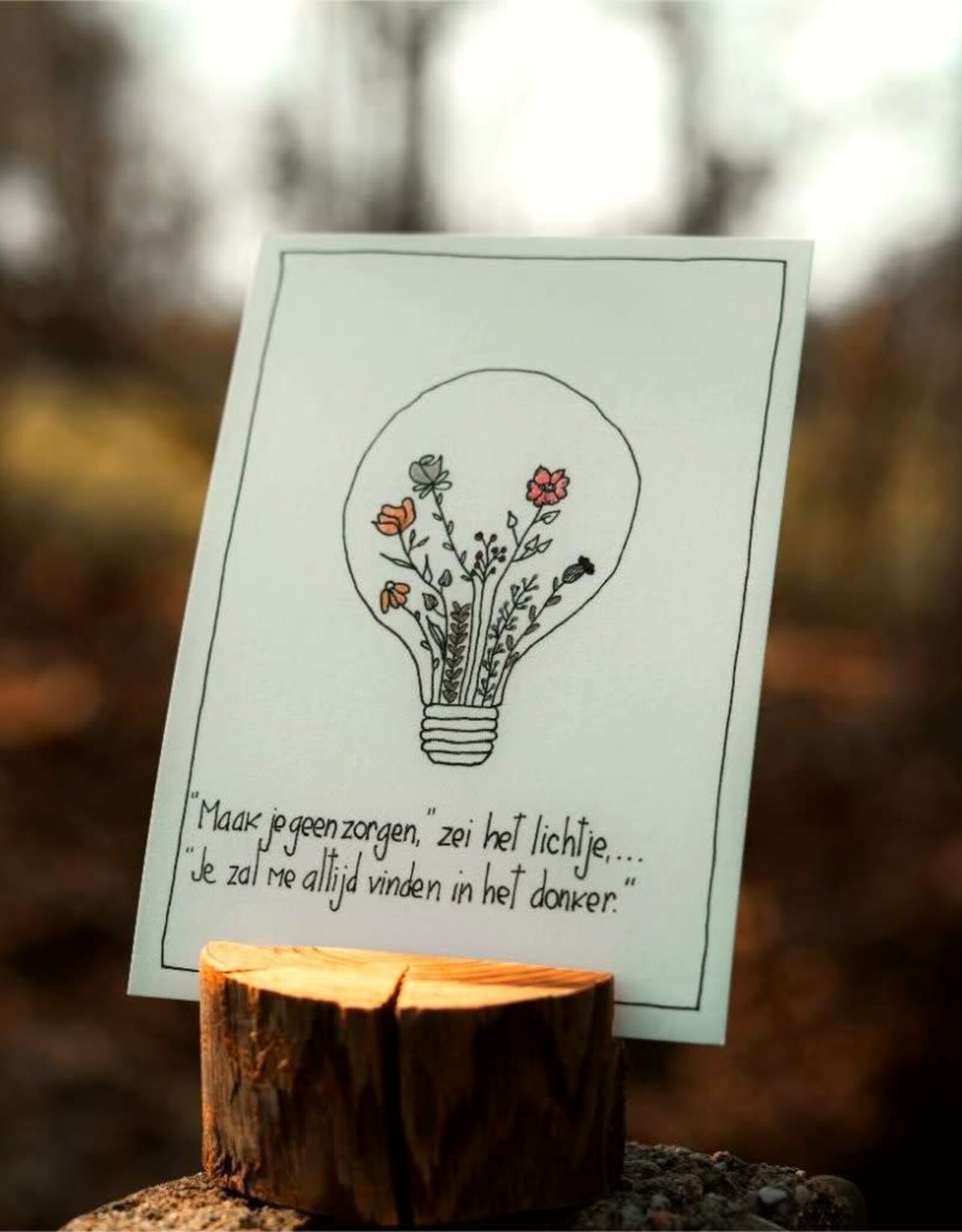 Emma.Nieke Kaartje Emma.Nieke - Maak je geen zorgen zei het lichtje