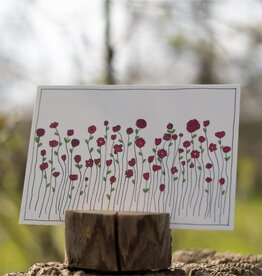 Emma.Nieke Kaartje Emma.Nieke - Rode bloemen