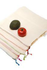 Ah'table Herbruikbare tasjes biologische katoen - L 30 x33 cm - 5 stuks