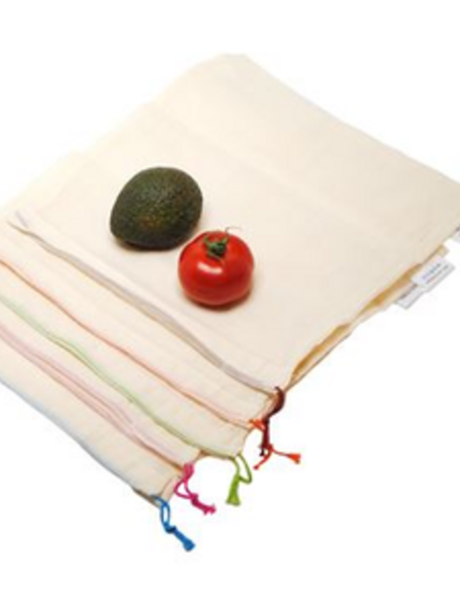 Ah'table Herbruikbare tasjes biologische katoen - L 30 x33 cm - 5 stuks