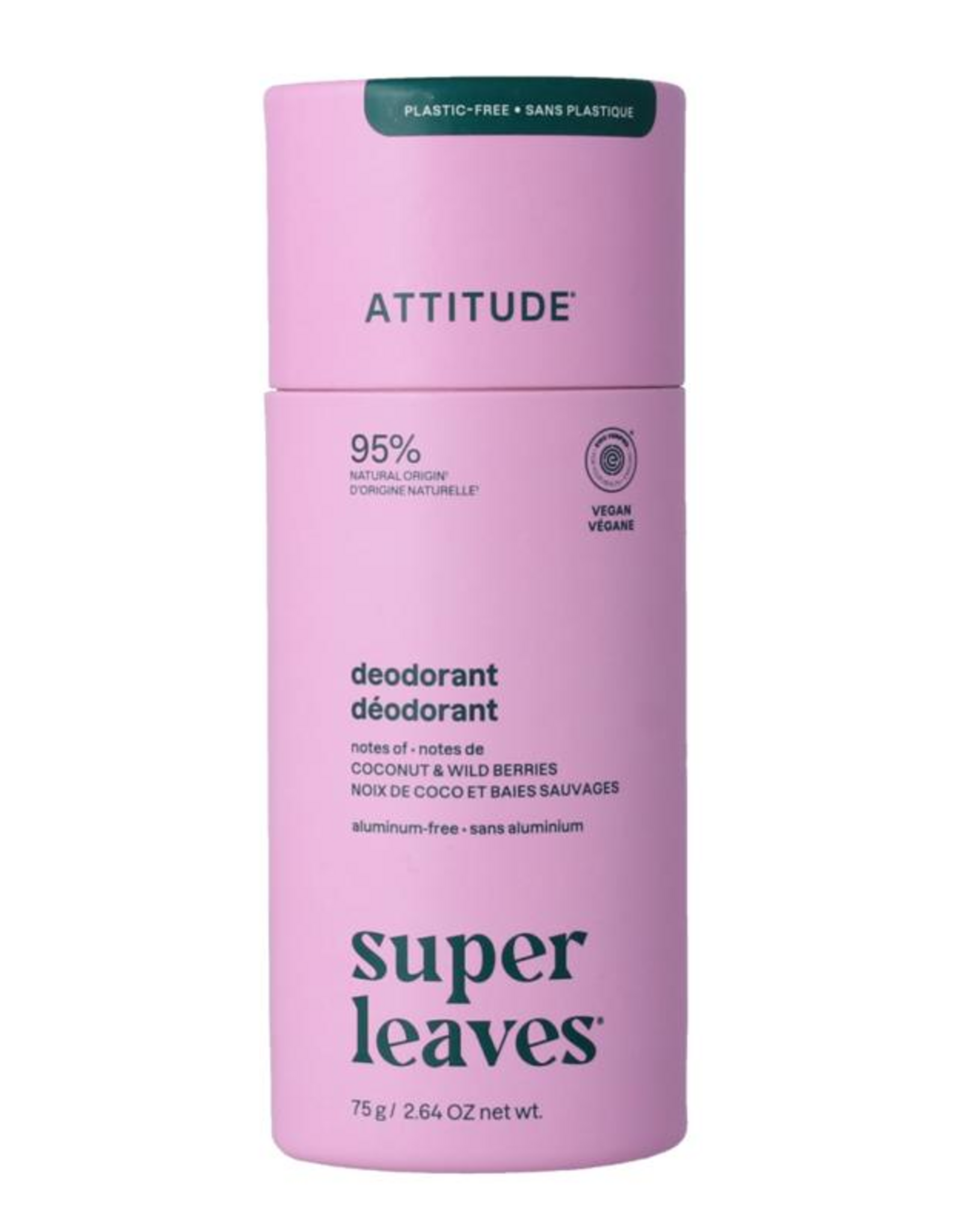 Attitude Deo super leaves coconut & wild berries - 75g