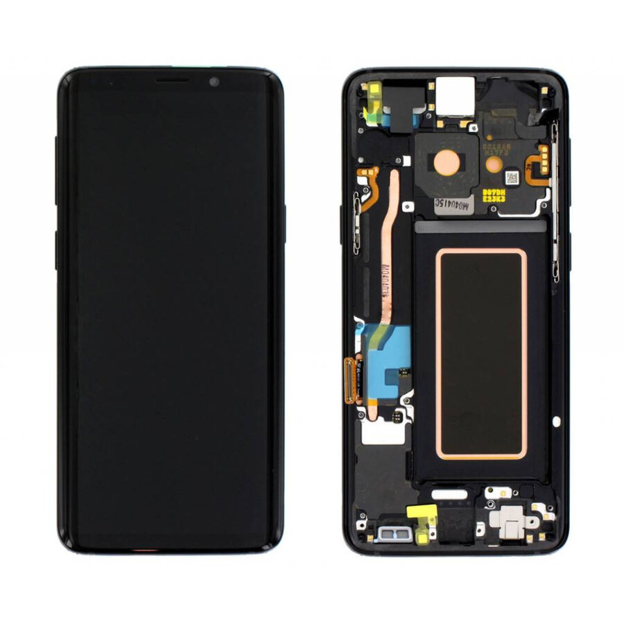 Samsung Galaxy S9 SM-G960F Display Module und Rahmen - Midnight Black-1