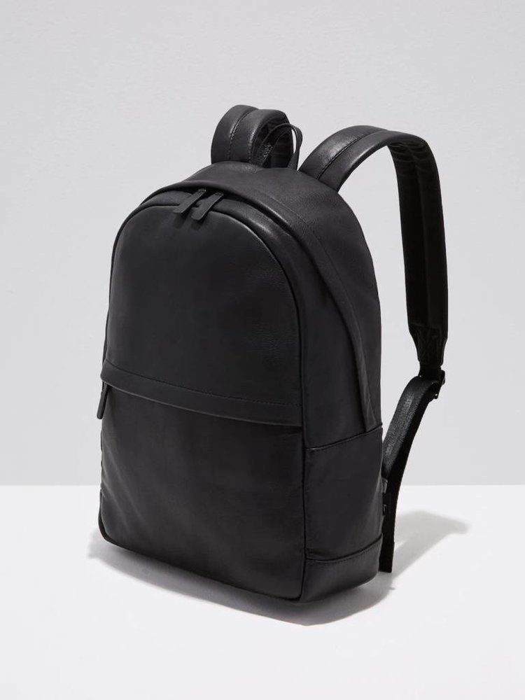 The Boulevard Leather Backpack in Black