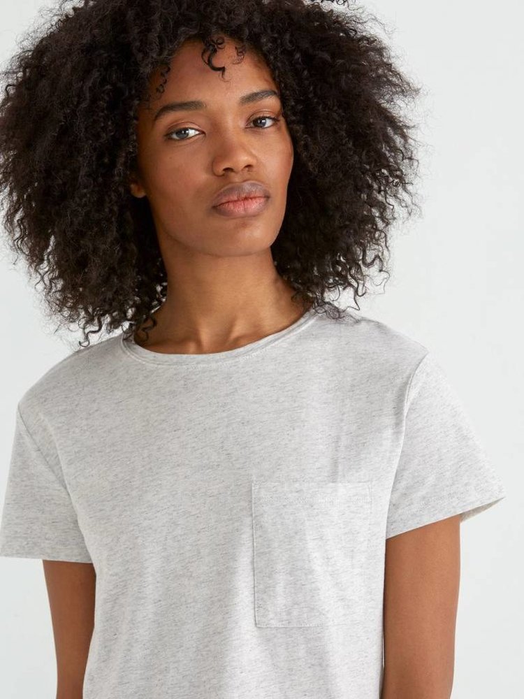 TENCEL™-Blend Crewneck Tee in Heather Grey