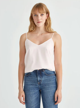 The Eden Cami Slip Top in Cloud Pink
