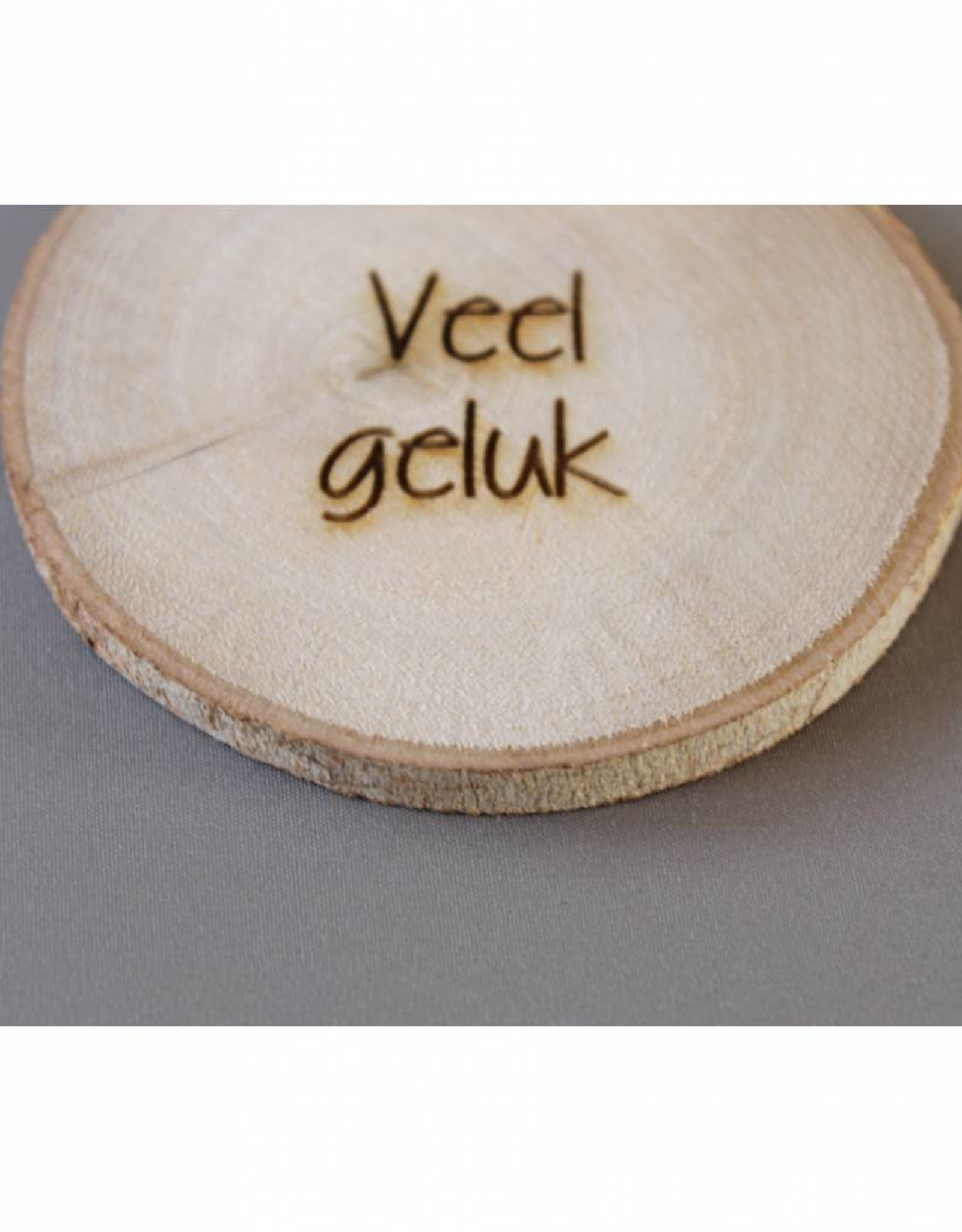 Houten cadeaulabel &quot;Veel geluk&quot; Just Give It