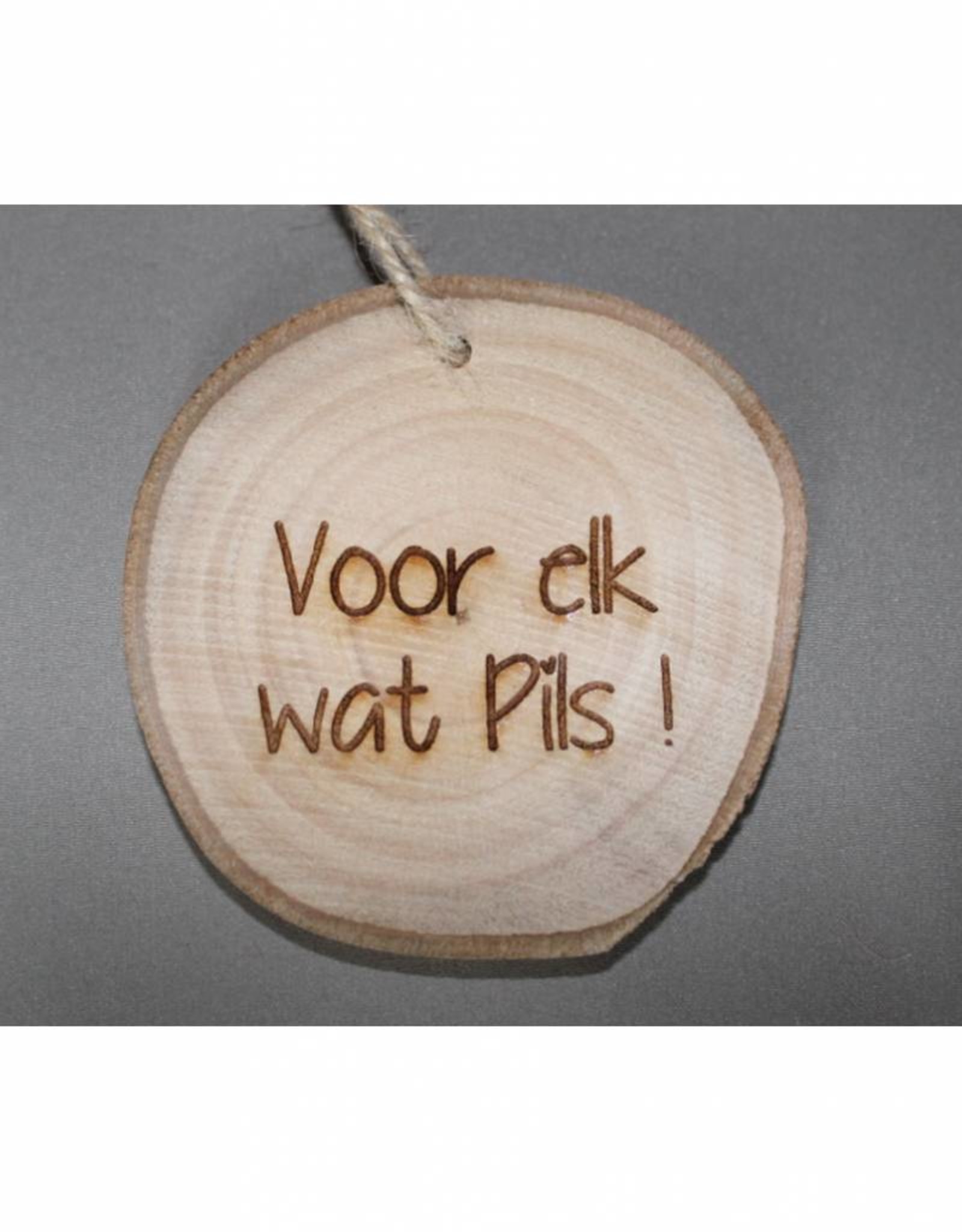 Houten cadeaulabel &quot;Voor elk wat pils&quot; Just Give It