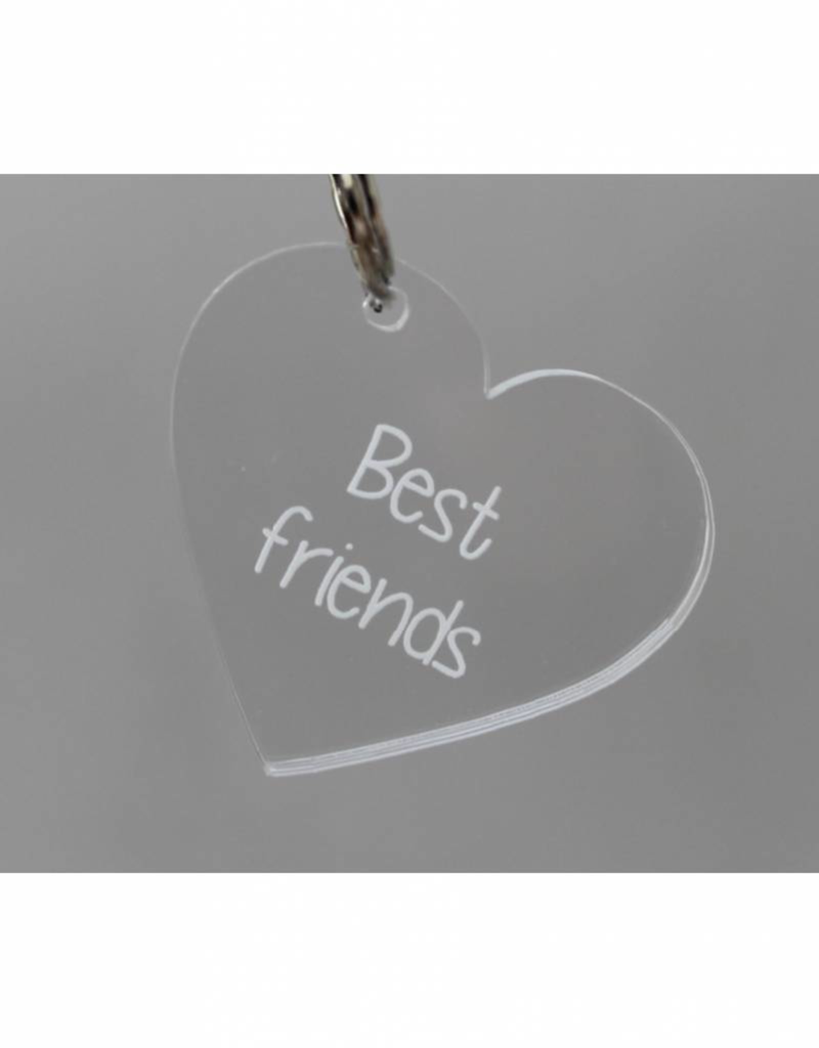 Sleutelhanger hartje "Best friends"