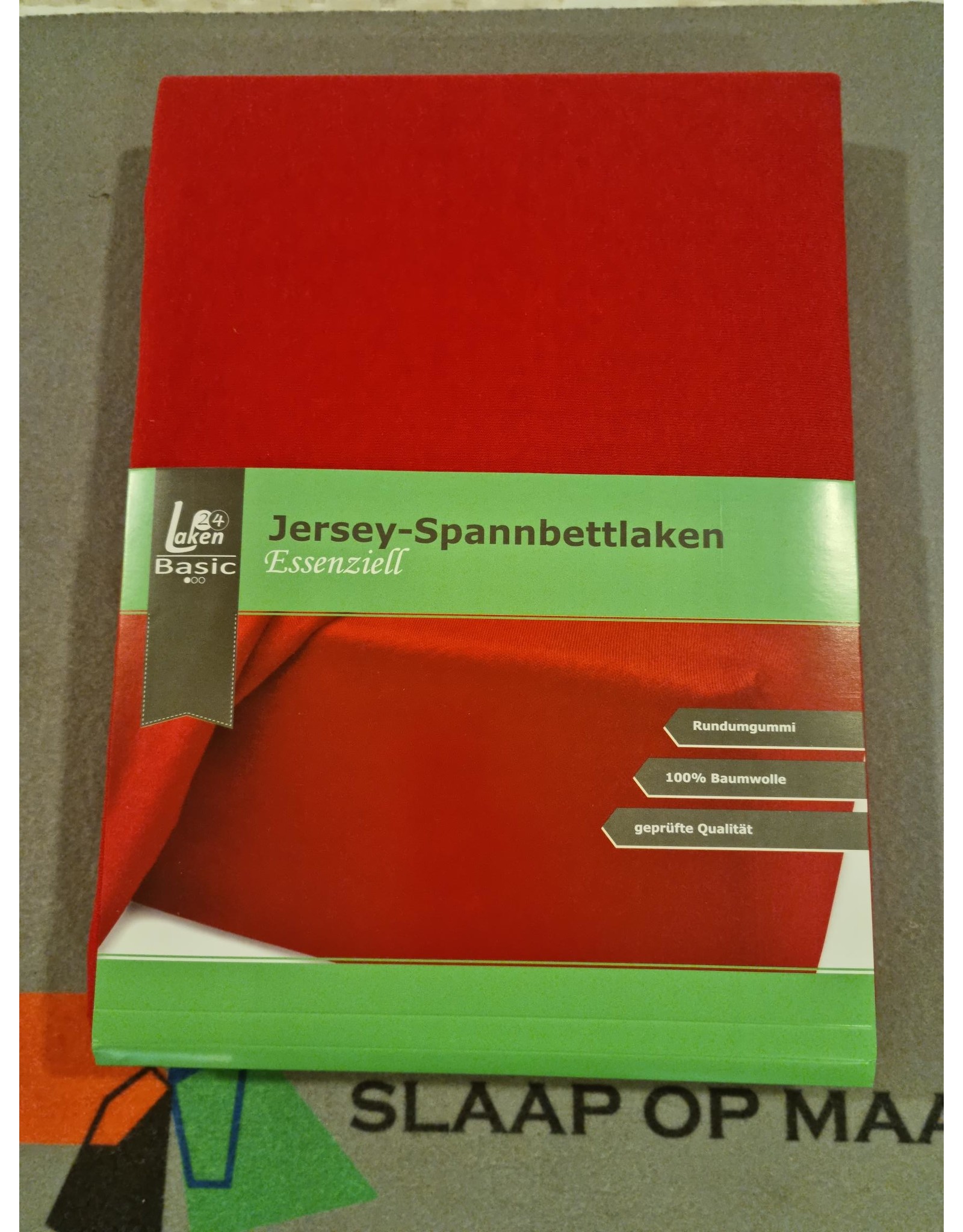 Laken24 Jersey Hoeslaken Rood