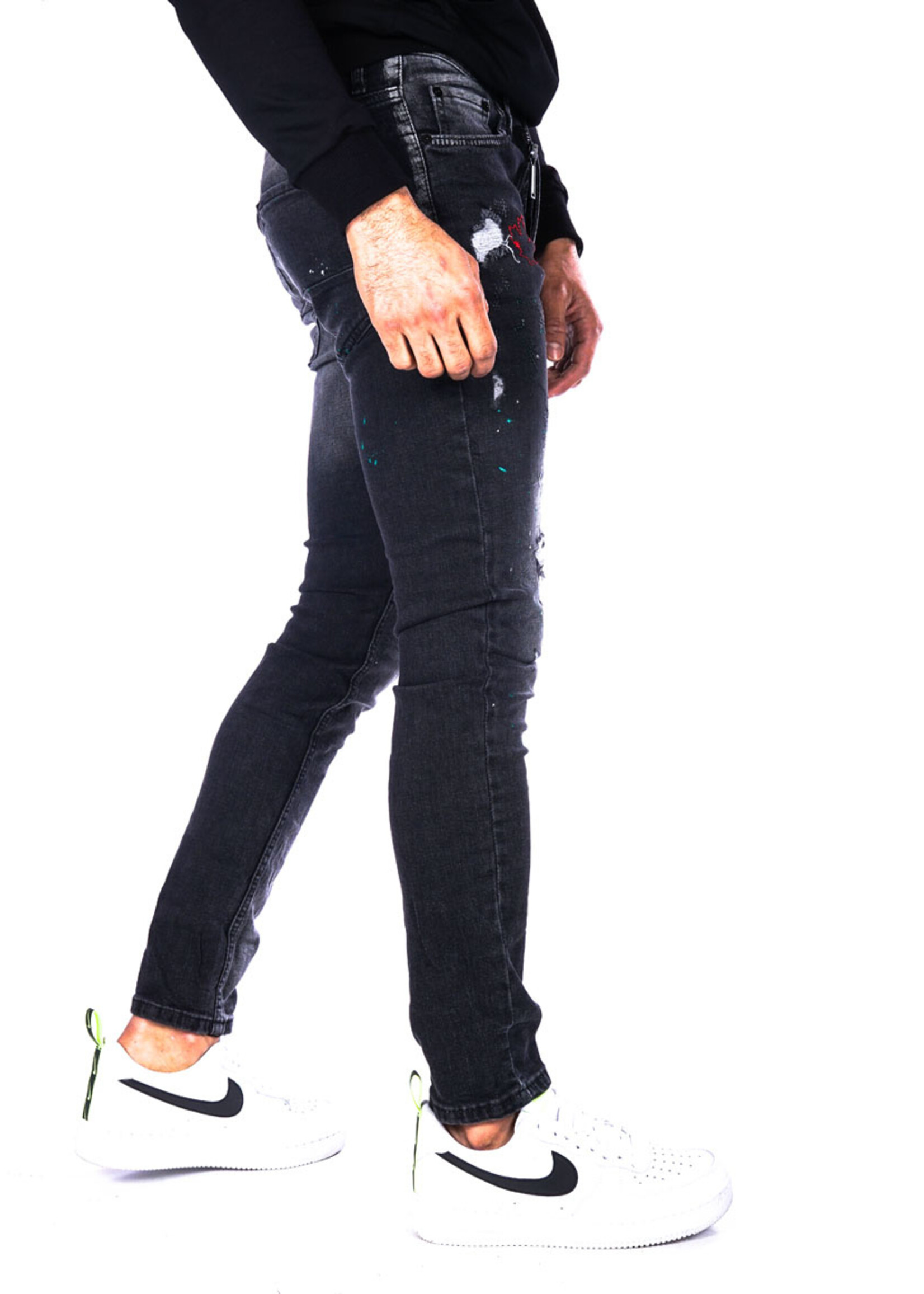 Stoere heren jeans zwart