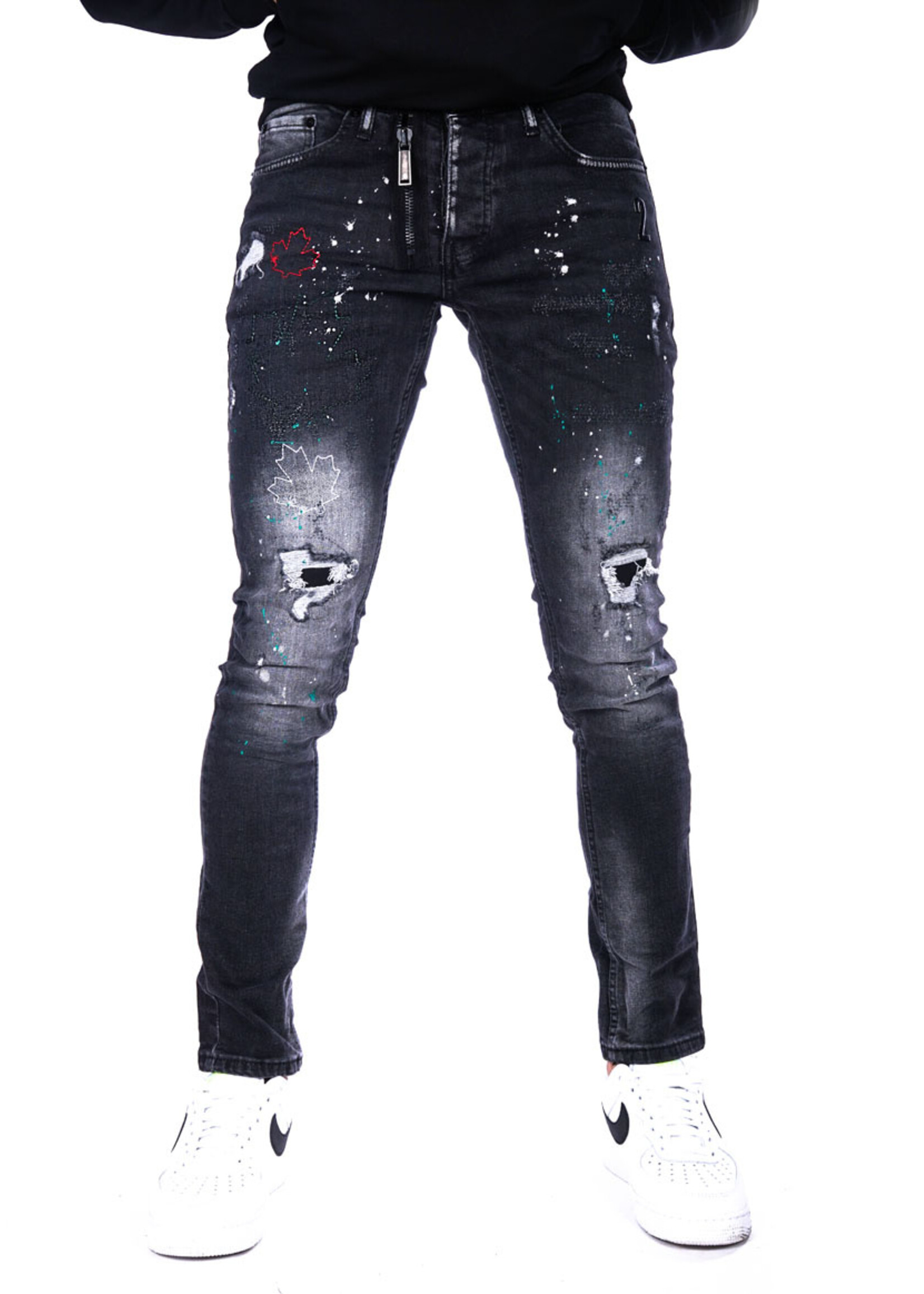 Stoere heren jeans zwart