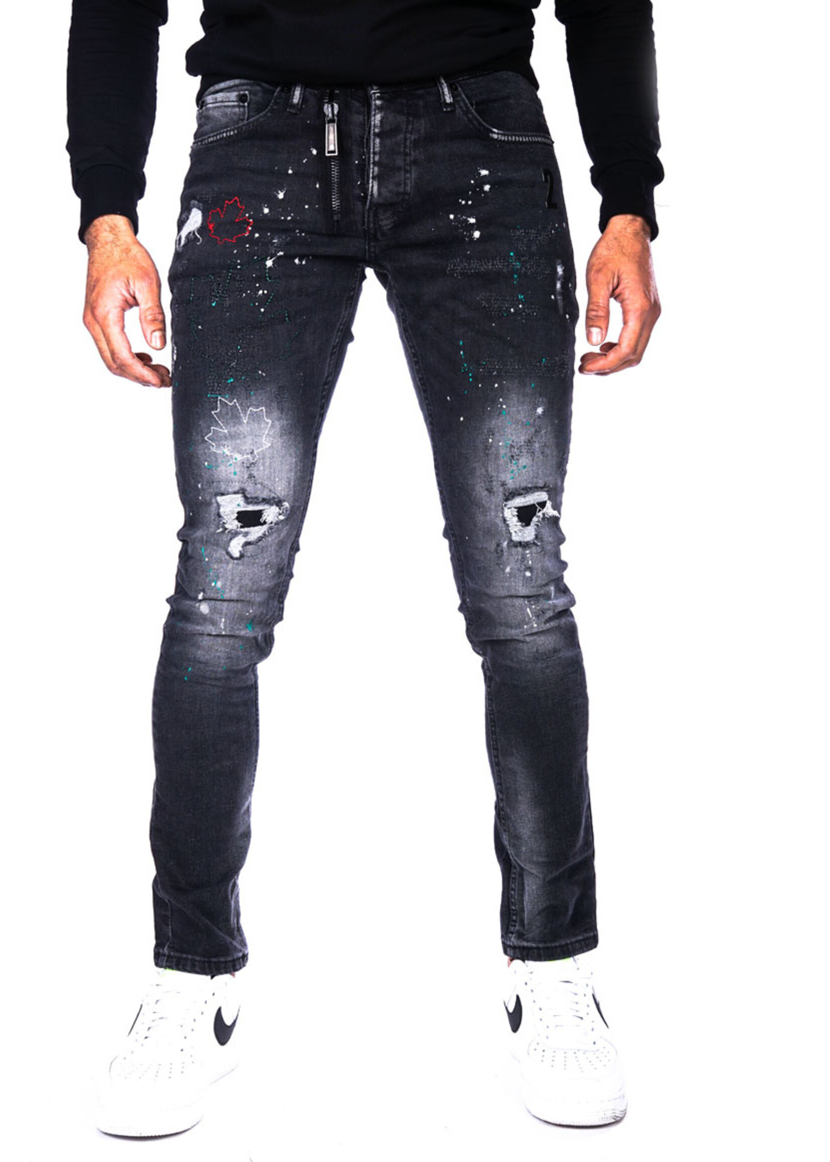 Stoere heren jeans zwart