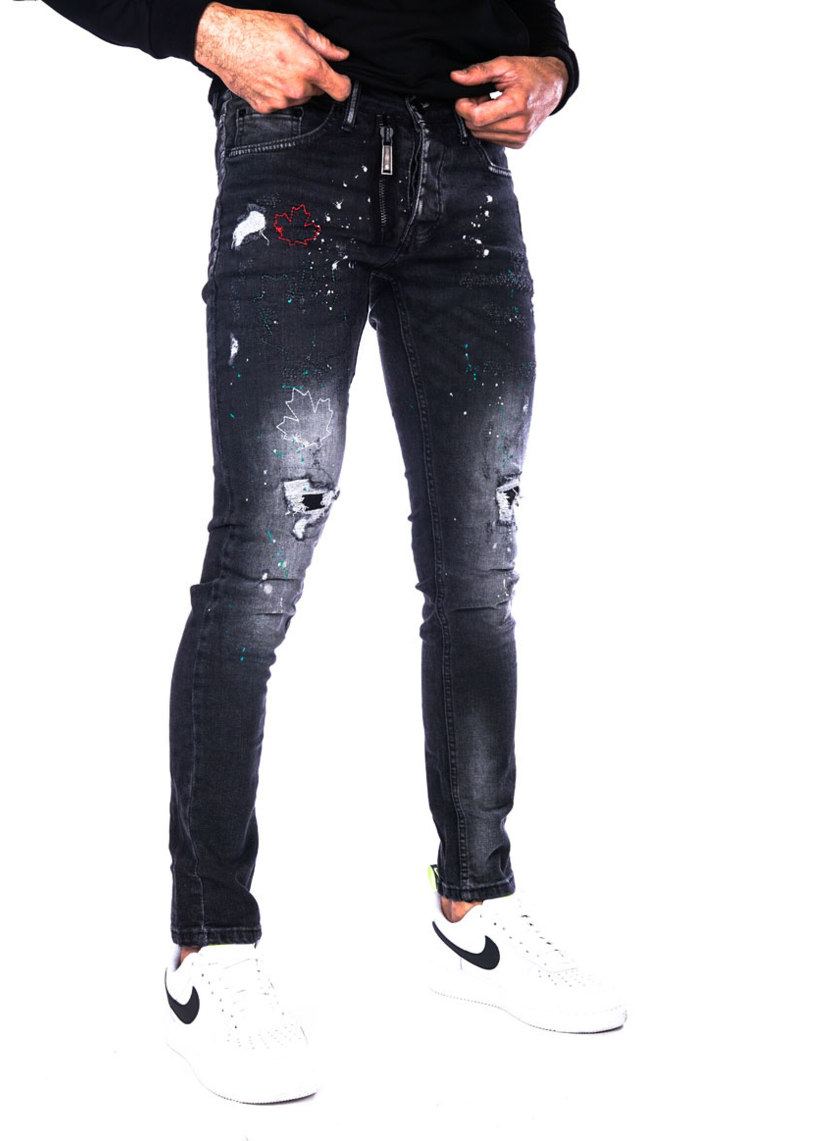 Stoere heren jeans zwart