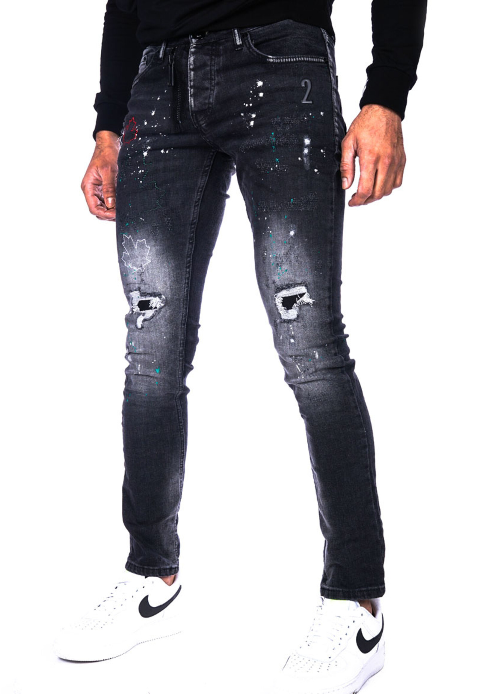 Stoere heren jeans zwart