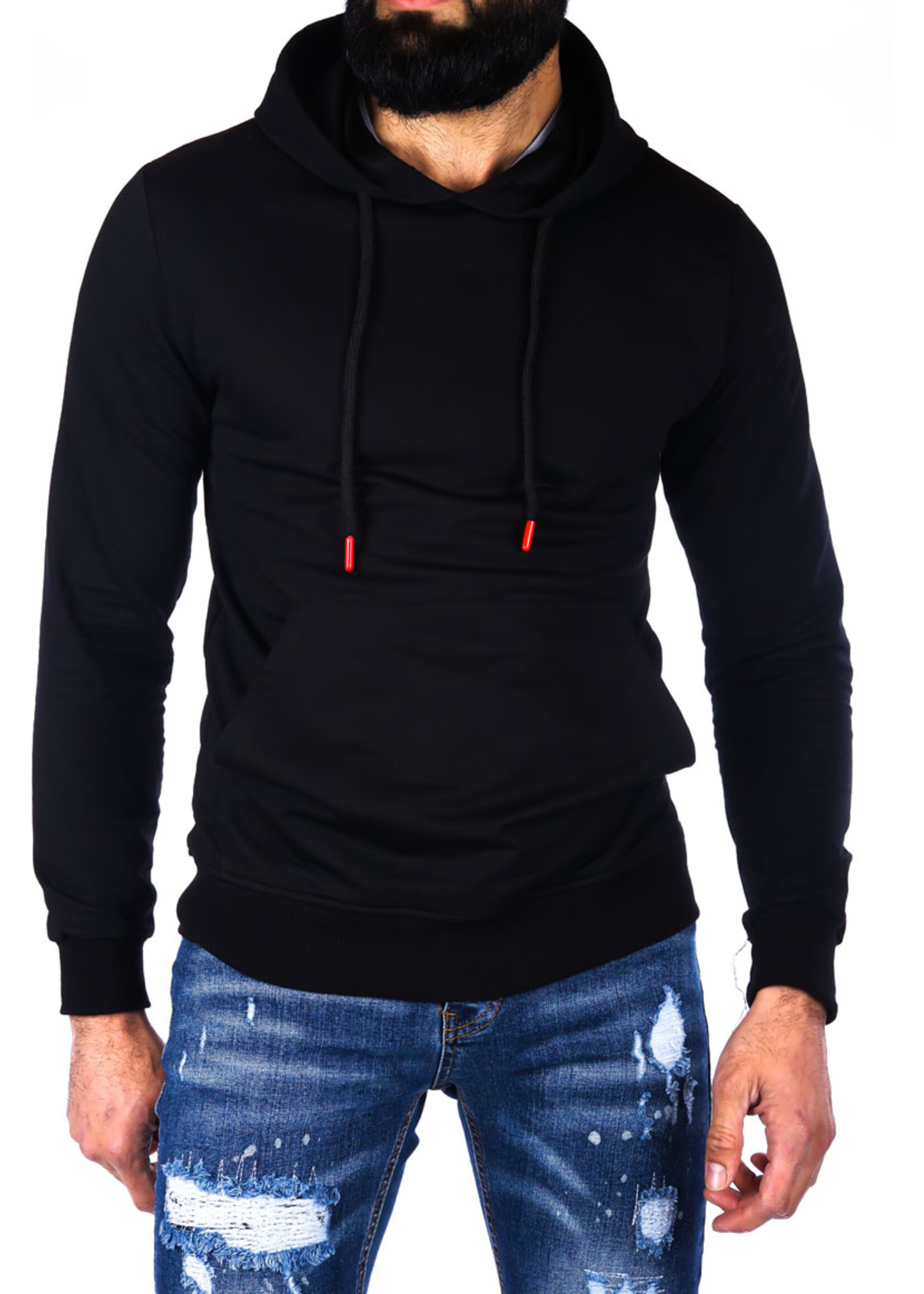 Hoodie basic zwart