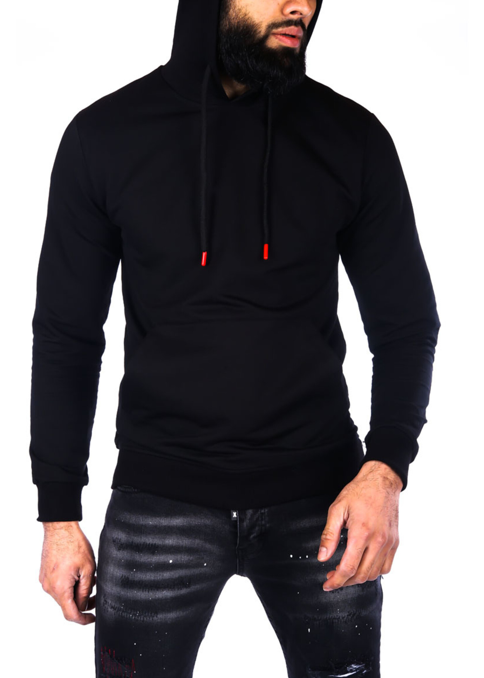 Hoodie basic zwart