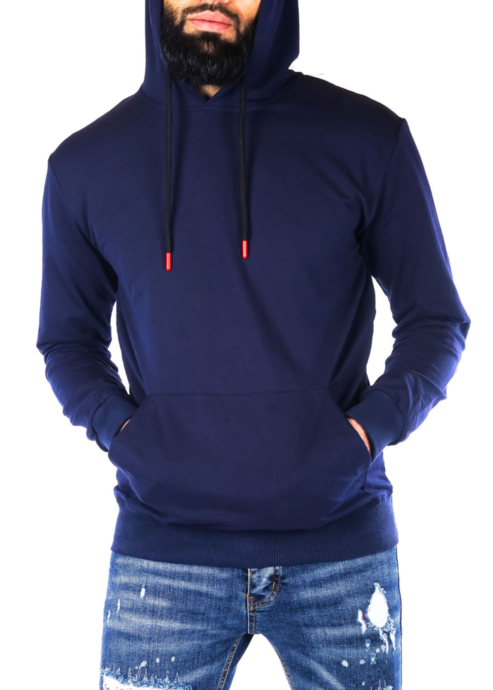 Hoodie Basic donkerBlauw