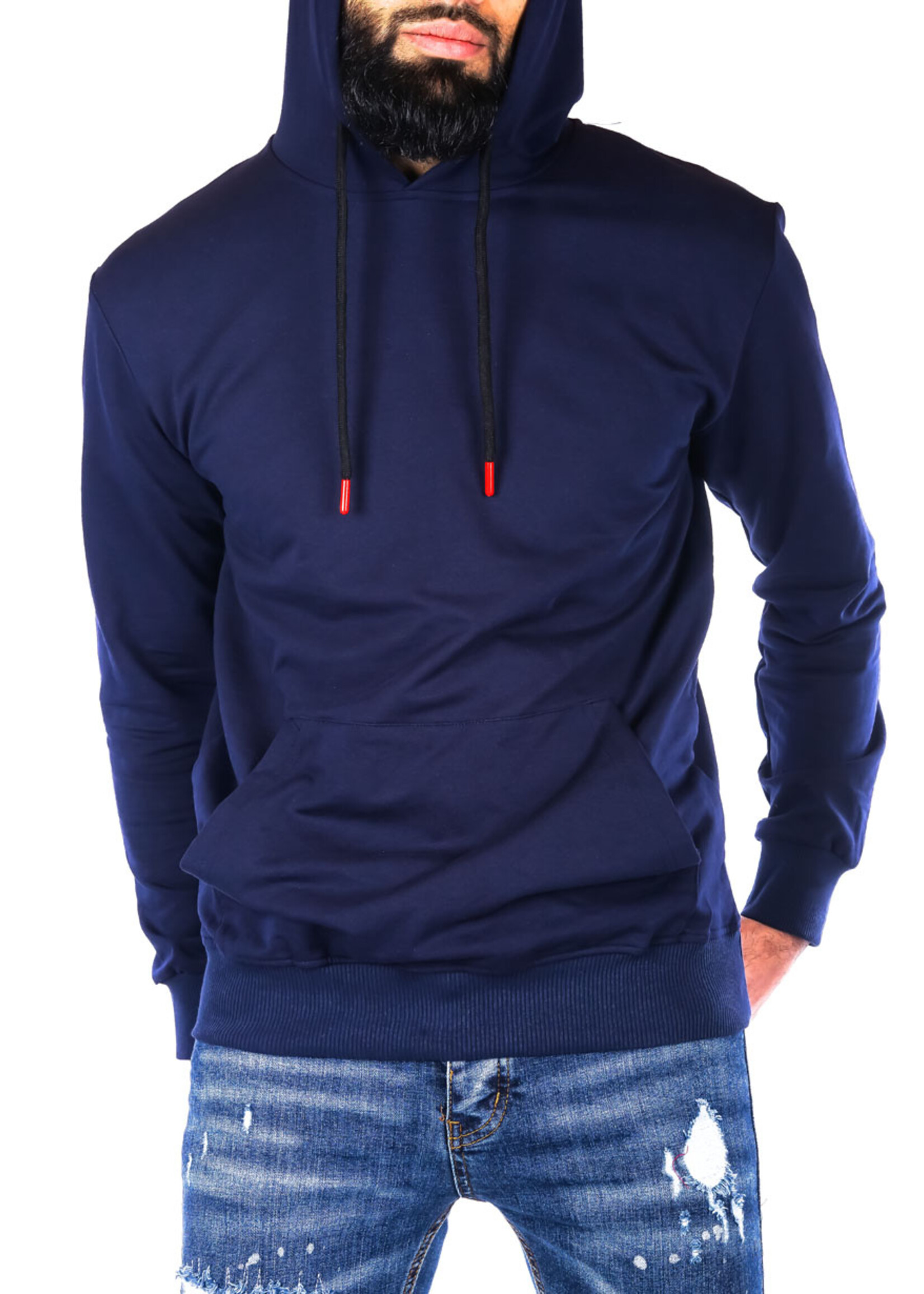 Hoodie Basic donkerBlauw