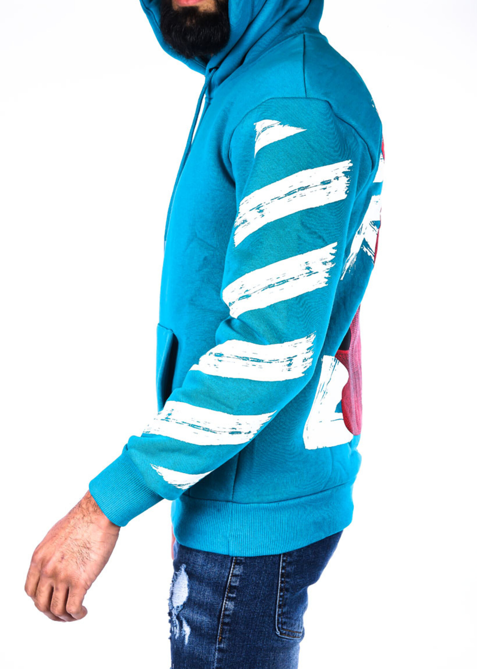 Hoodie Thug Life blauw