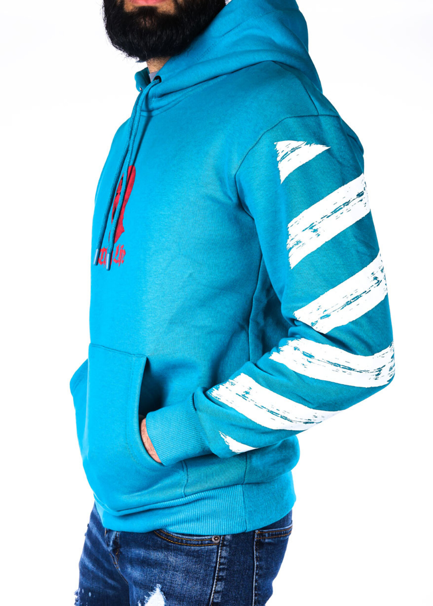 Hoodie Thug Life blauw