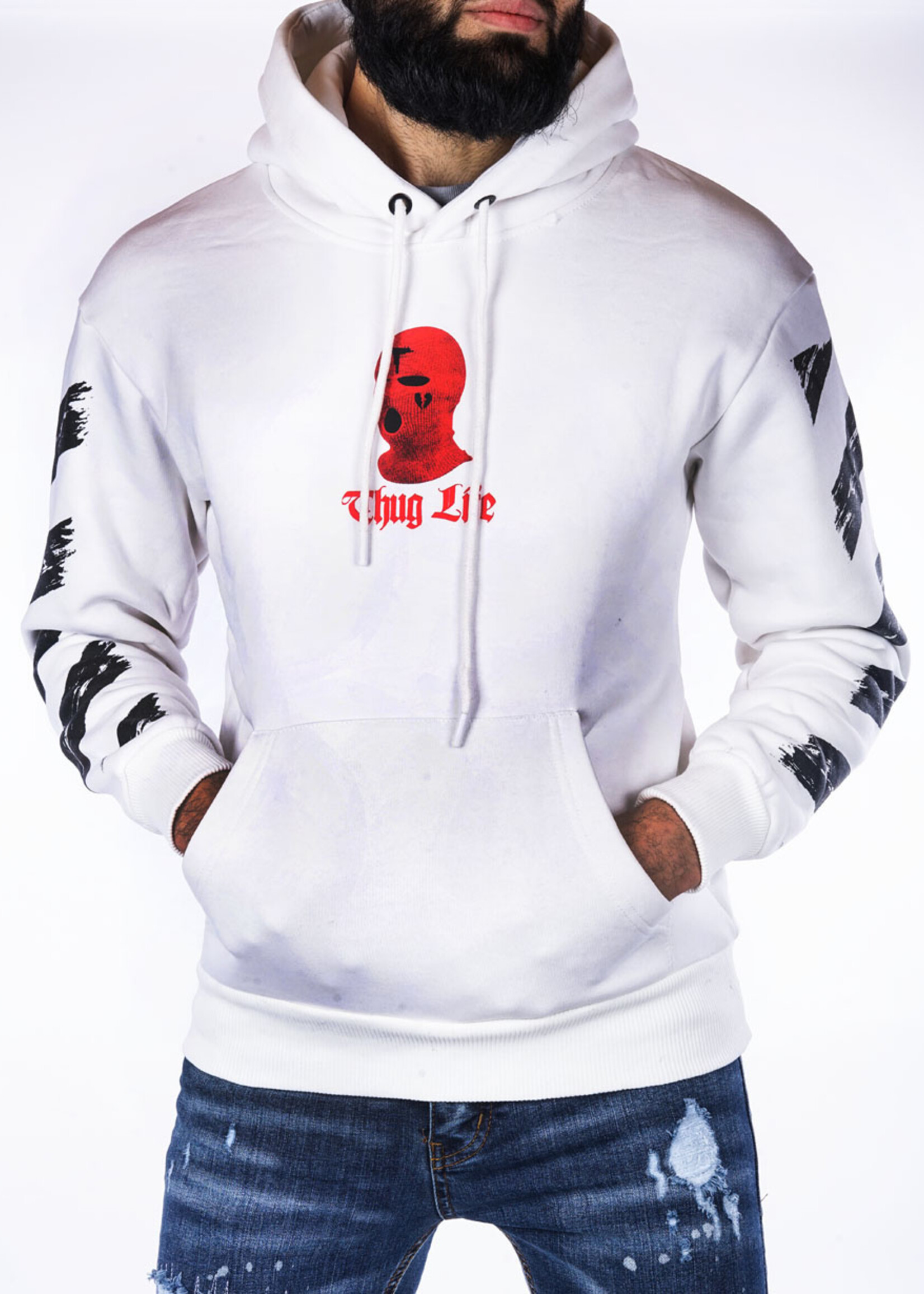 Hoodie Thug life WIT
