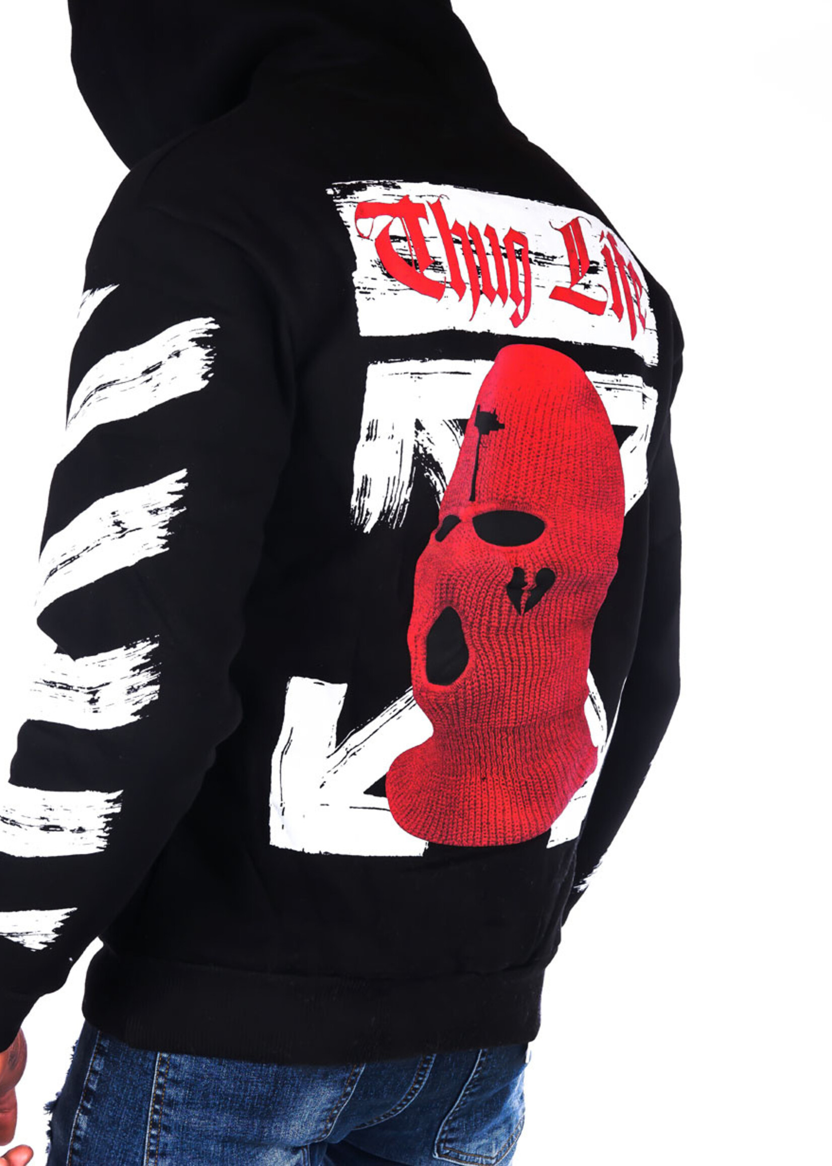 Hoodie Thug life ZWART