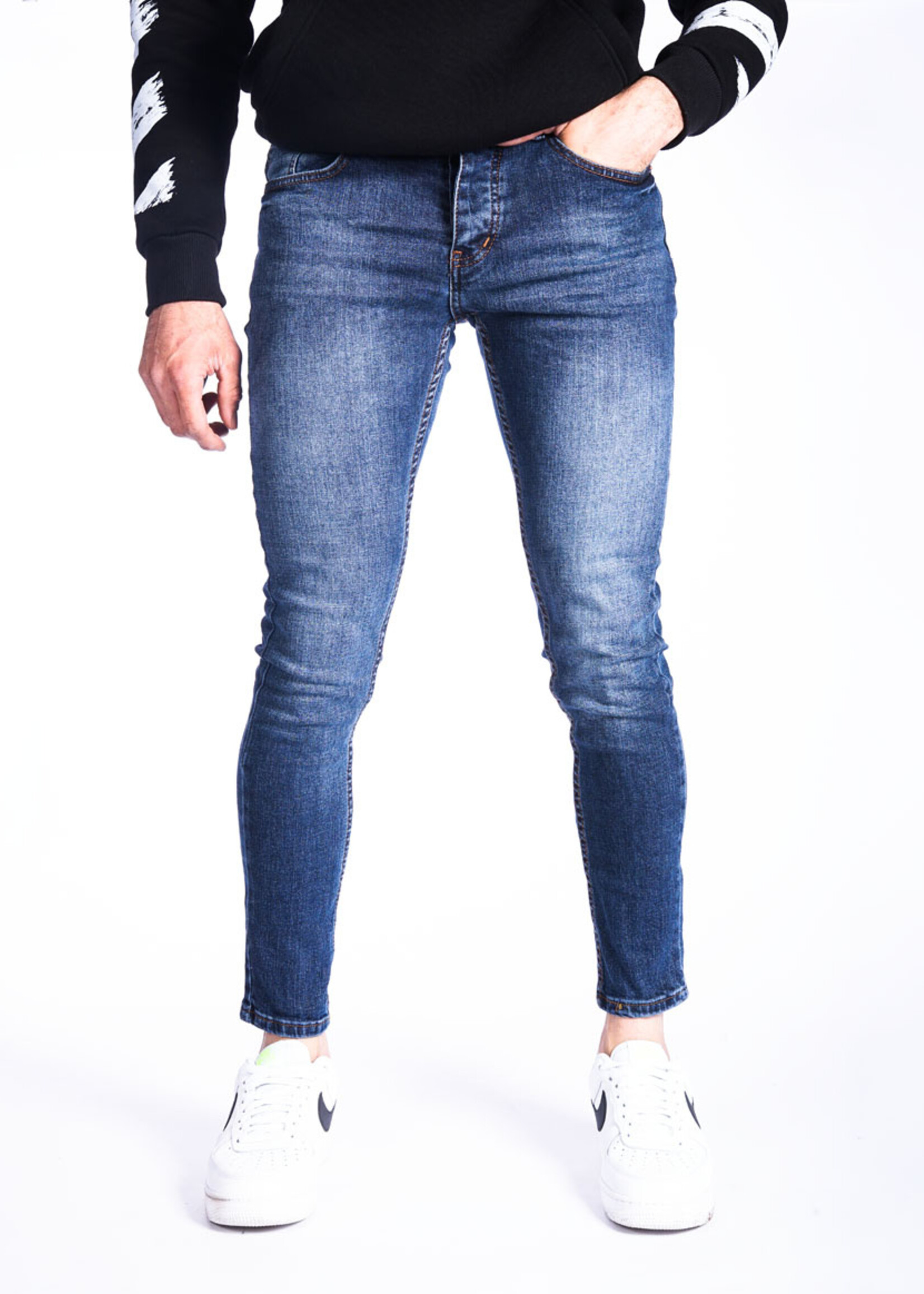 Basic jeans Blauw