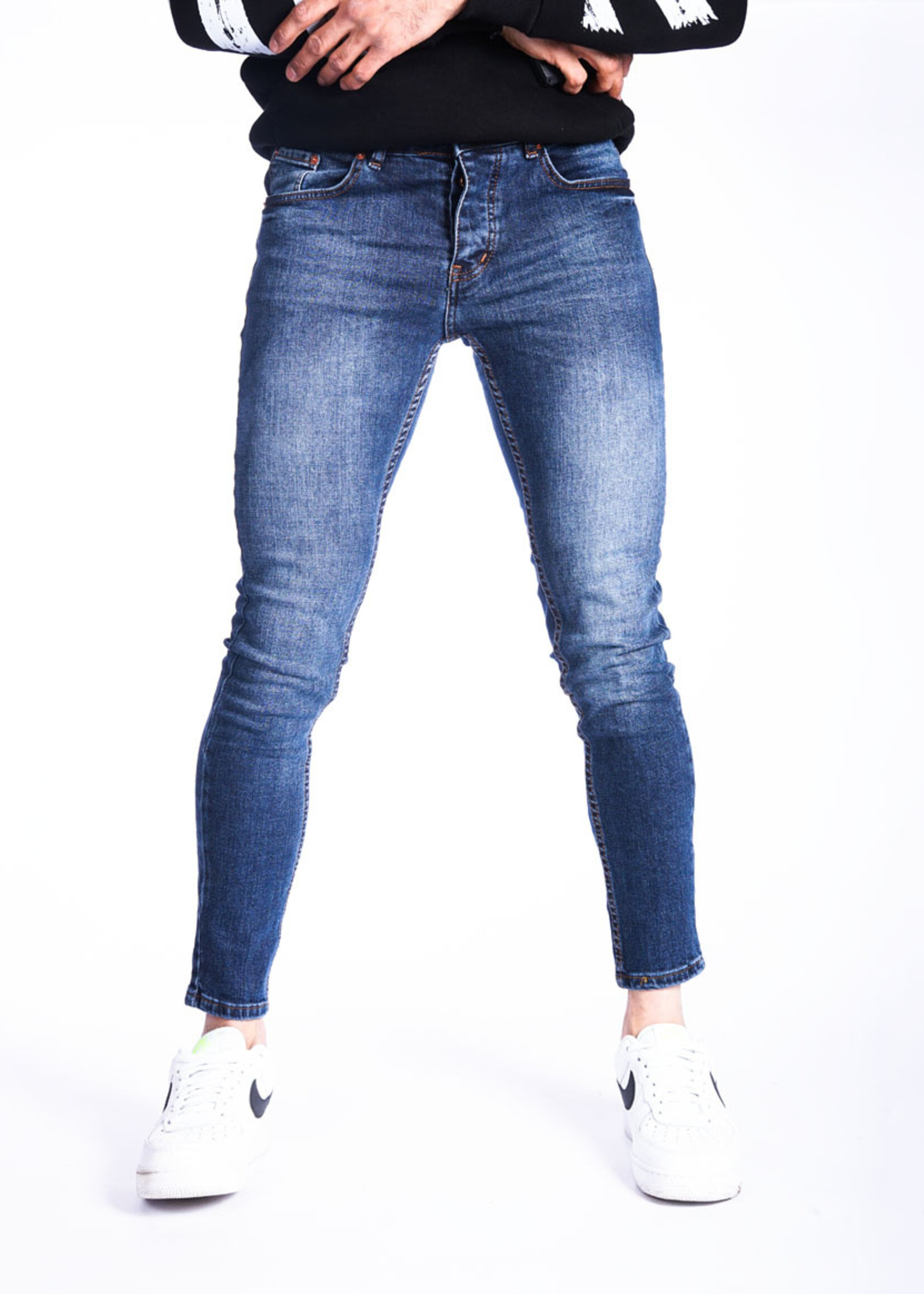 Basic jeans Blauw