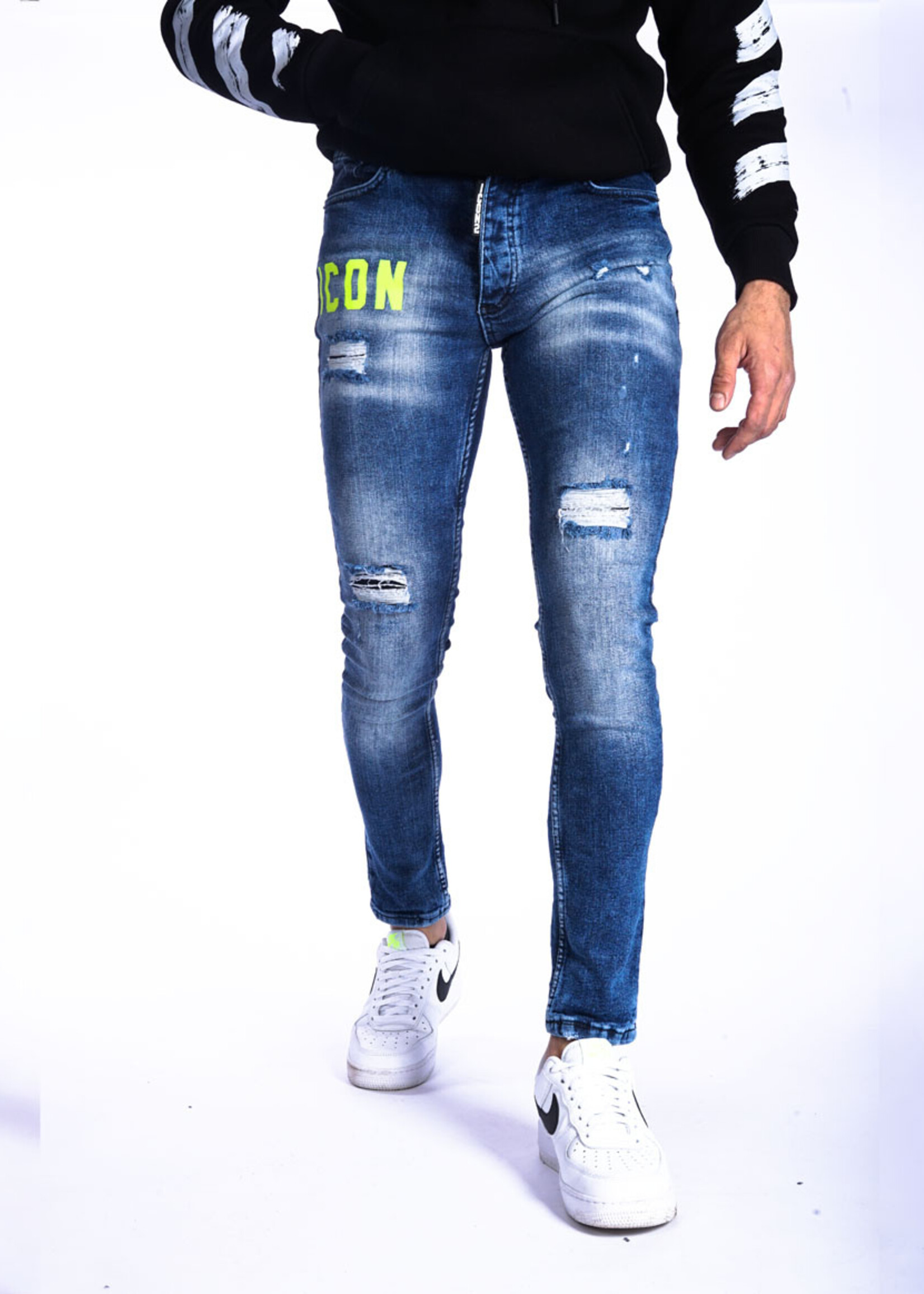 Jeans met scheuren skinny