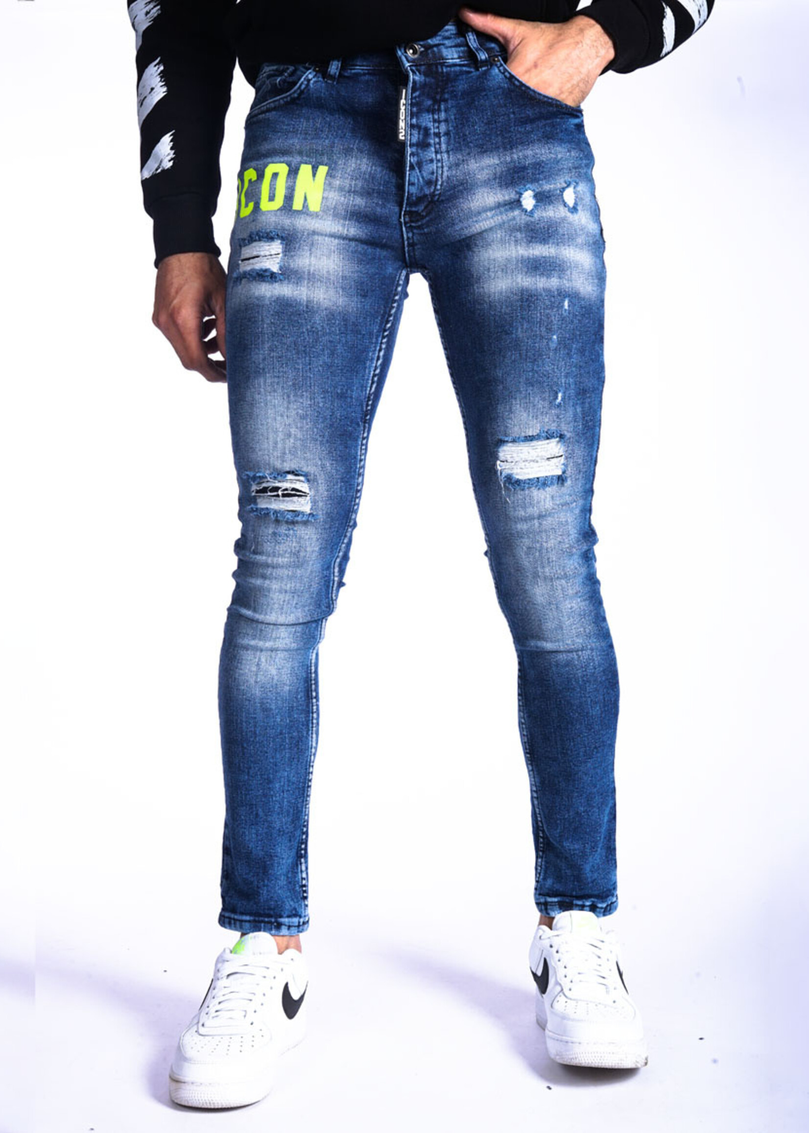 Jeans met scheuren skinny