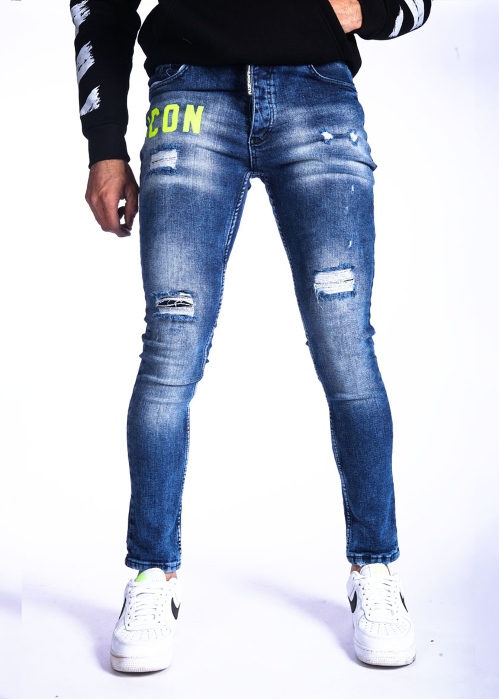 Jeans met scheuren skinny