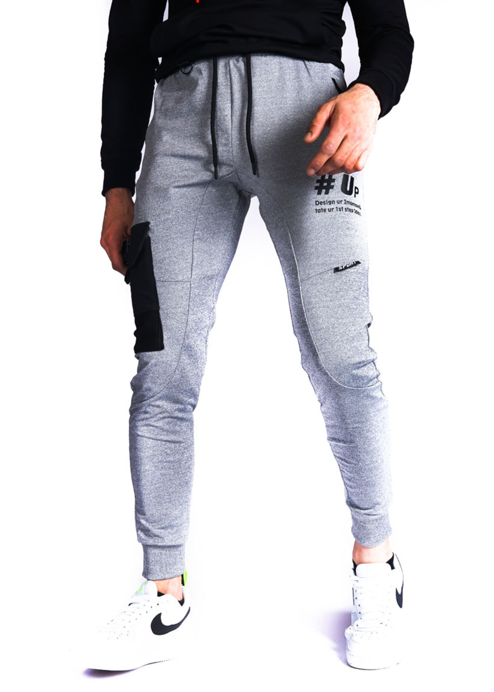 Joggingbroek met zijzak GRIJS