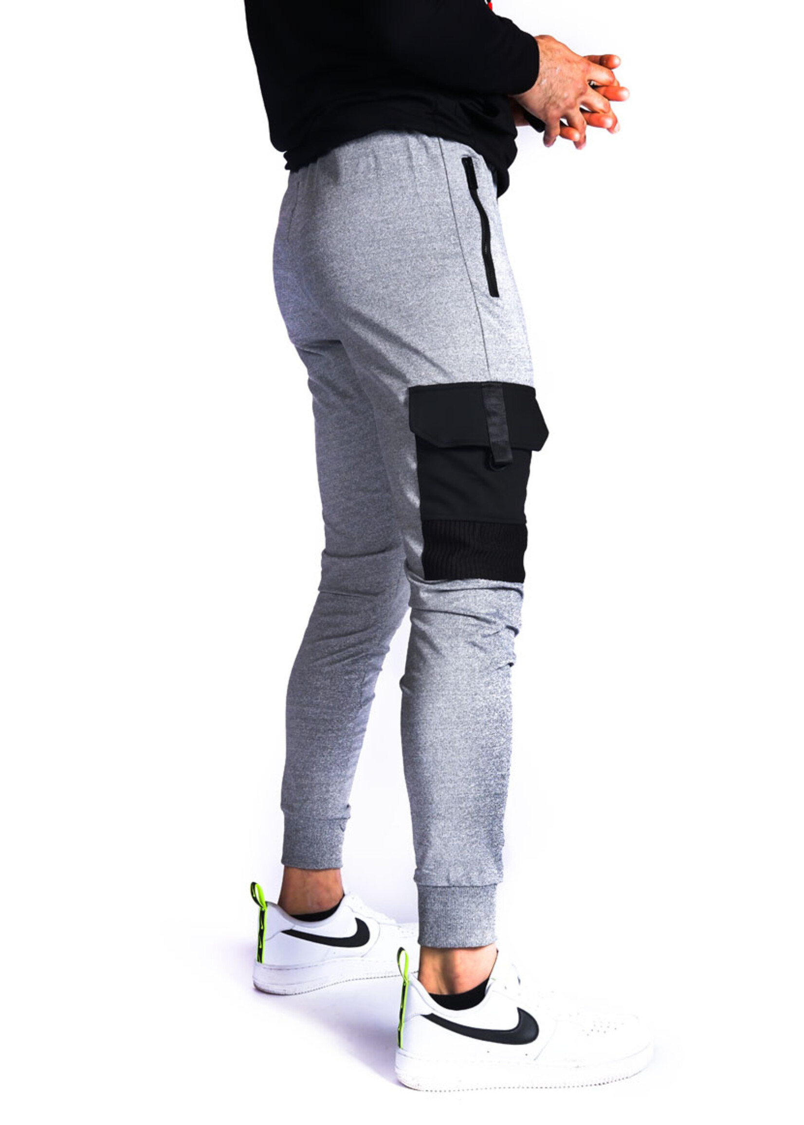 Joggingbroek met zijzak GRIJS