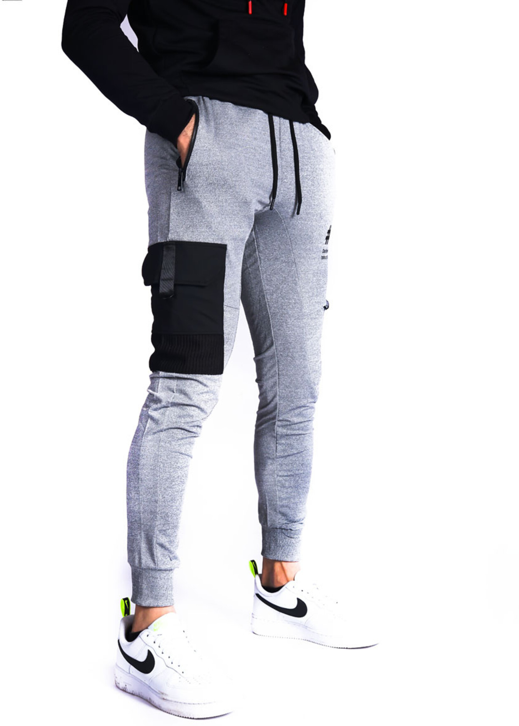 Joggingbroek met zijzak GRIJS