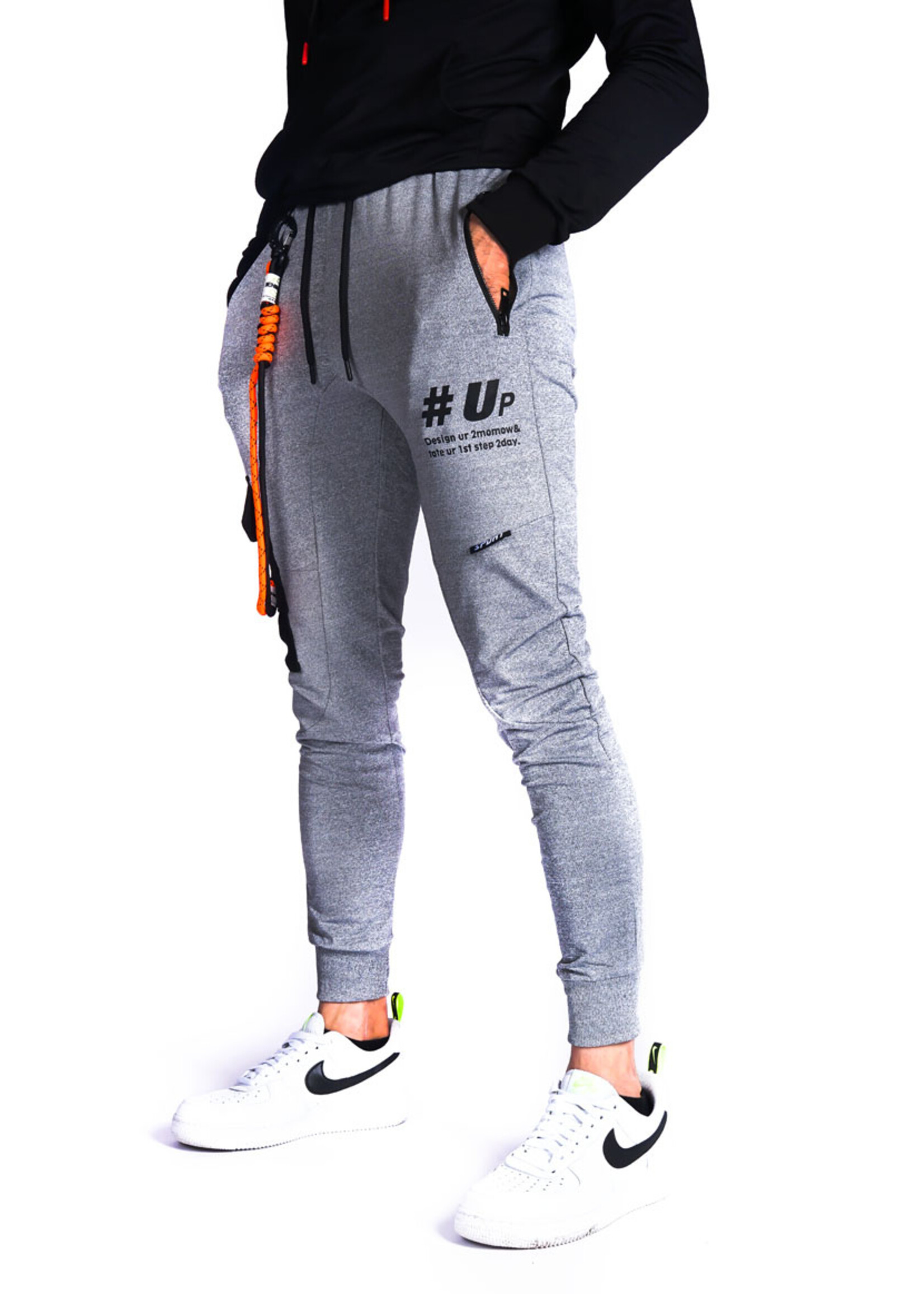 Joggingbroek met zijzak GRIJS