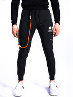 Joggingbroek met zijzak ZWART