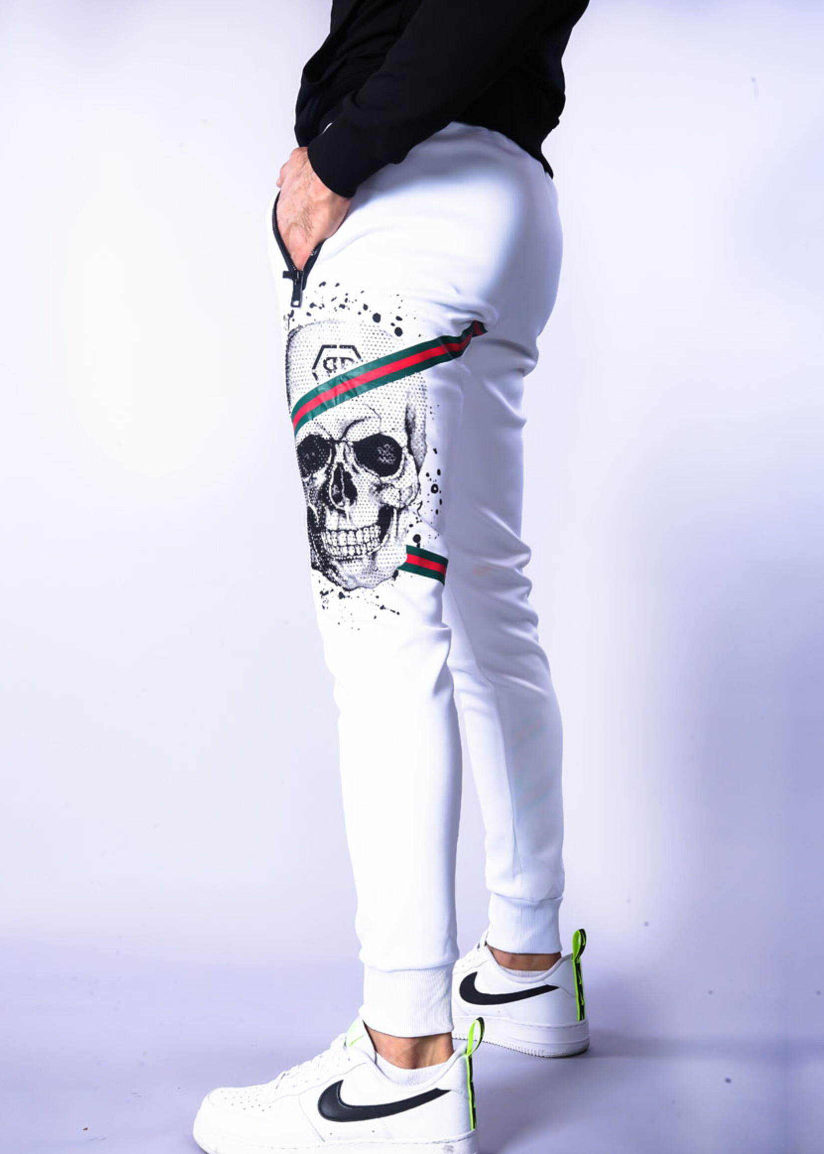 doodskop Joggingbroek WIT