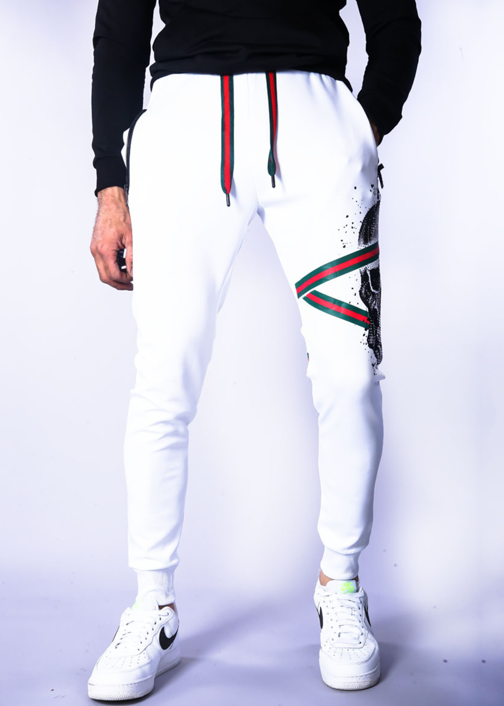 doodskop Joggingbroek WIT
