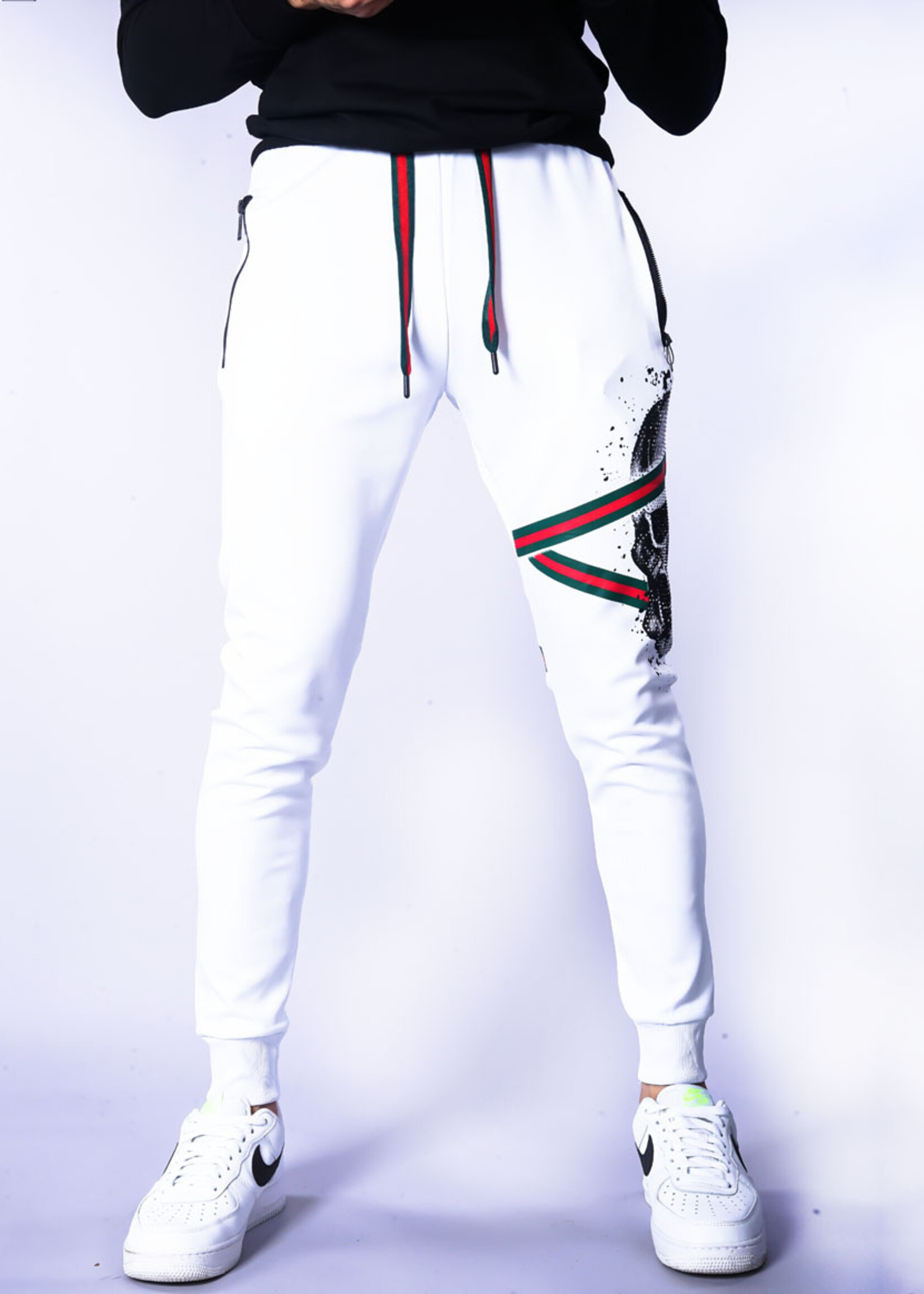 doodskop Joggingbroek WIT