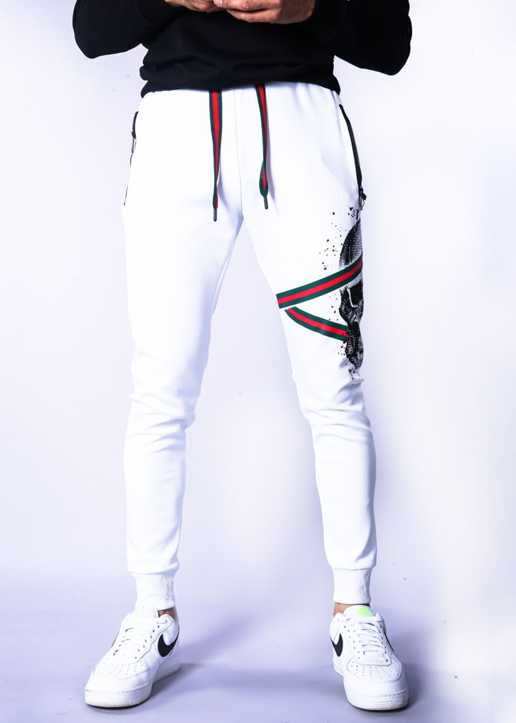 doodskop Joggingbroek WIT