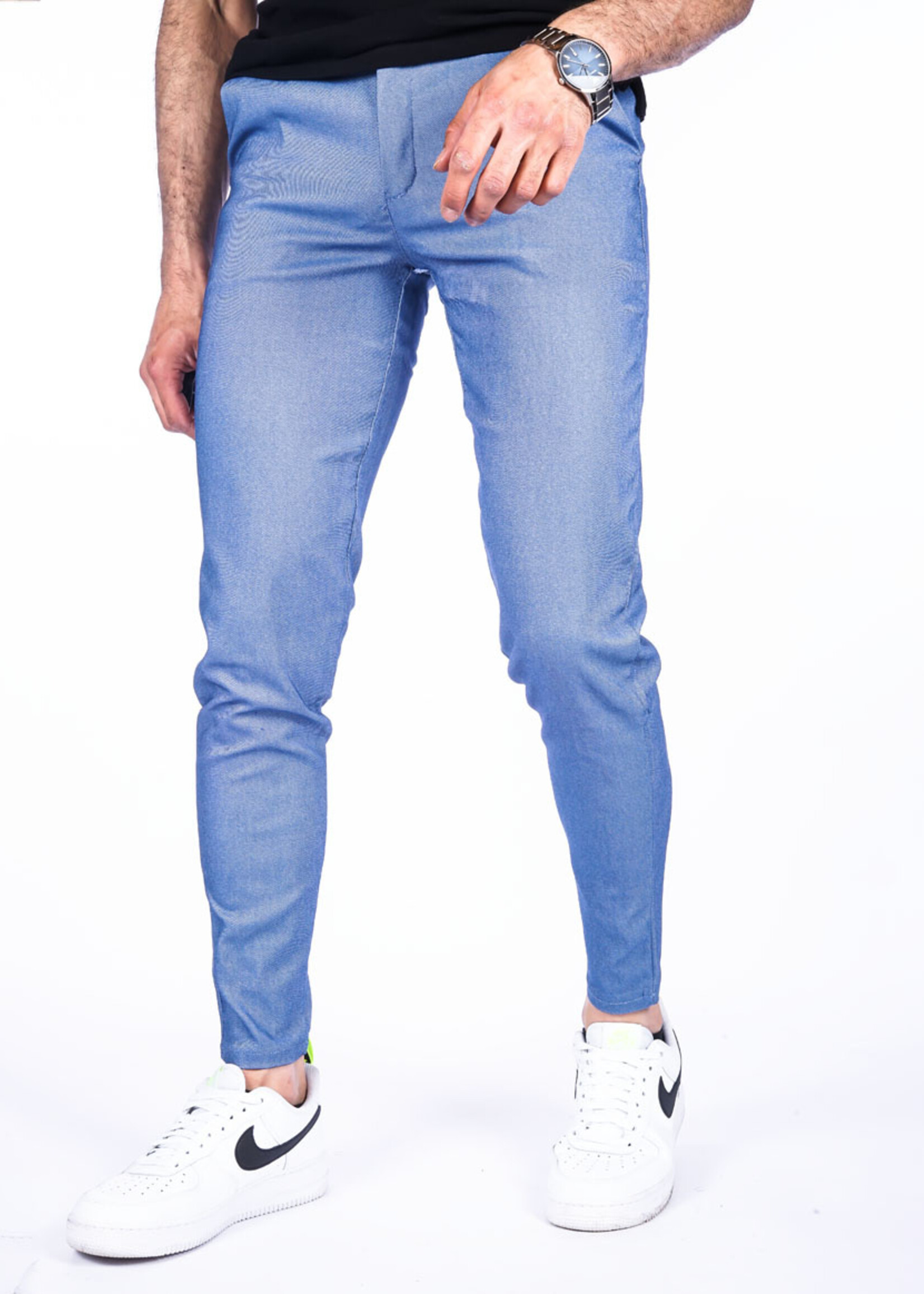 Chino pantalon Blauw Stretch