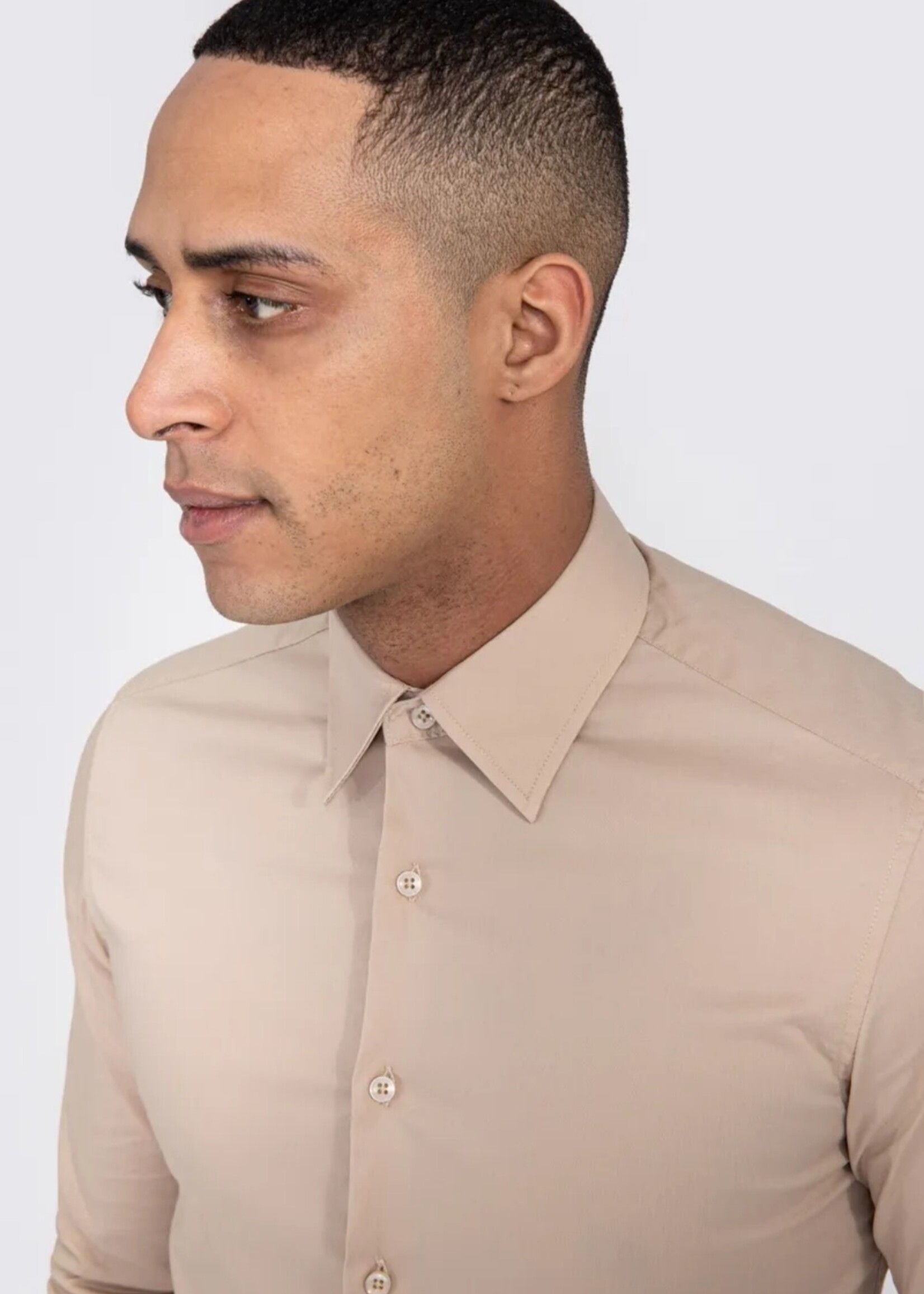 Heren overhemd Beige