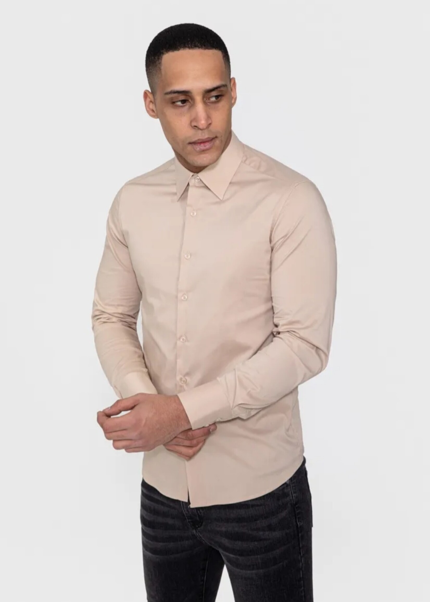 Heren overhemd Beige