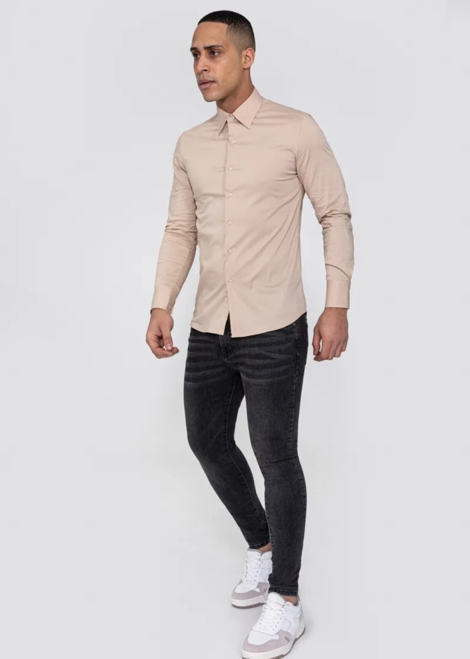 Heren overhemd Beige